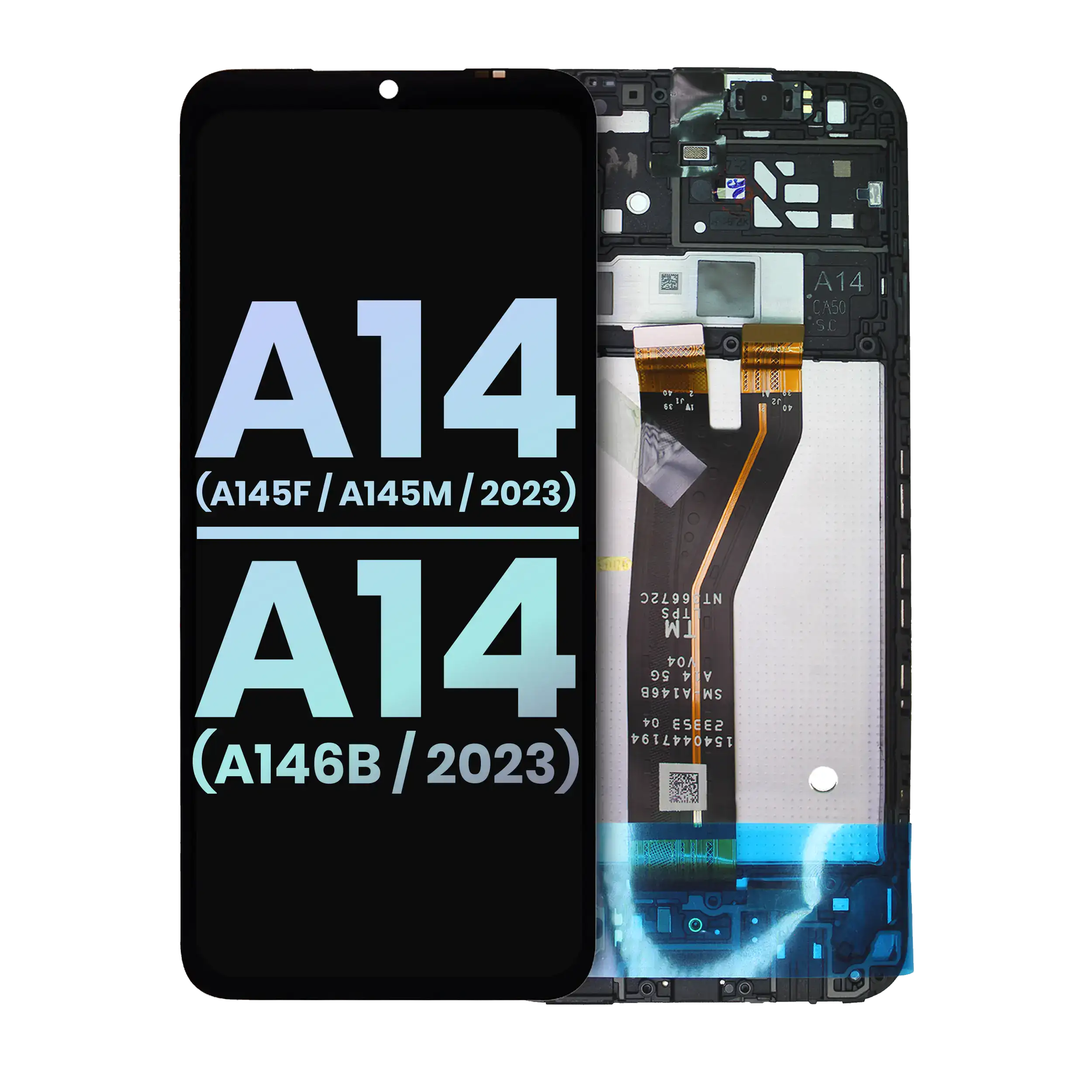 LCD Assembly With Frame For Samsung Galaxy A14 4G (A145F / A145M / 2023) / A14 5G (A146B / 2023) (International Version) (Service Pack) (All Colors)