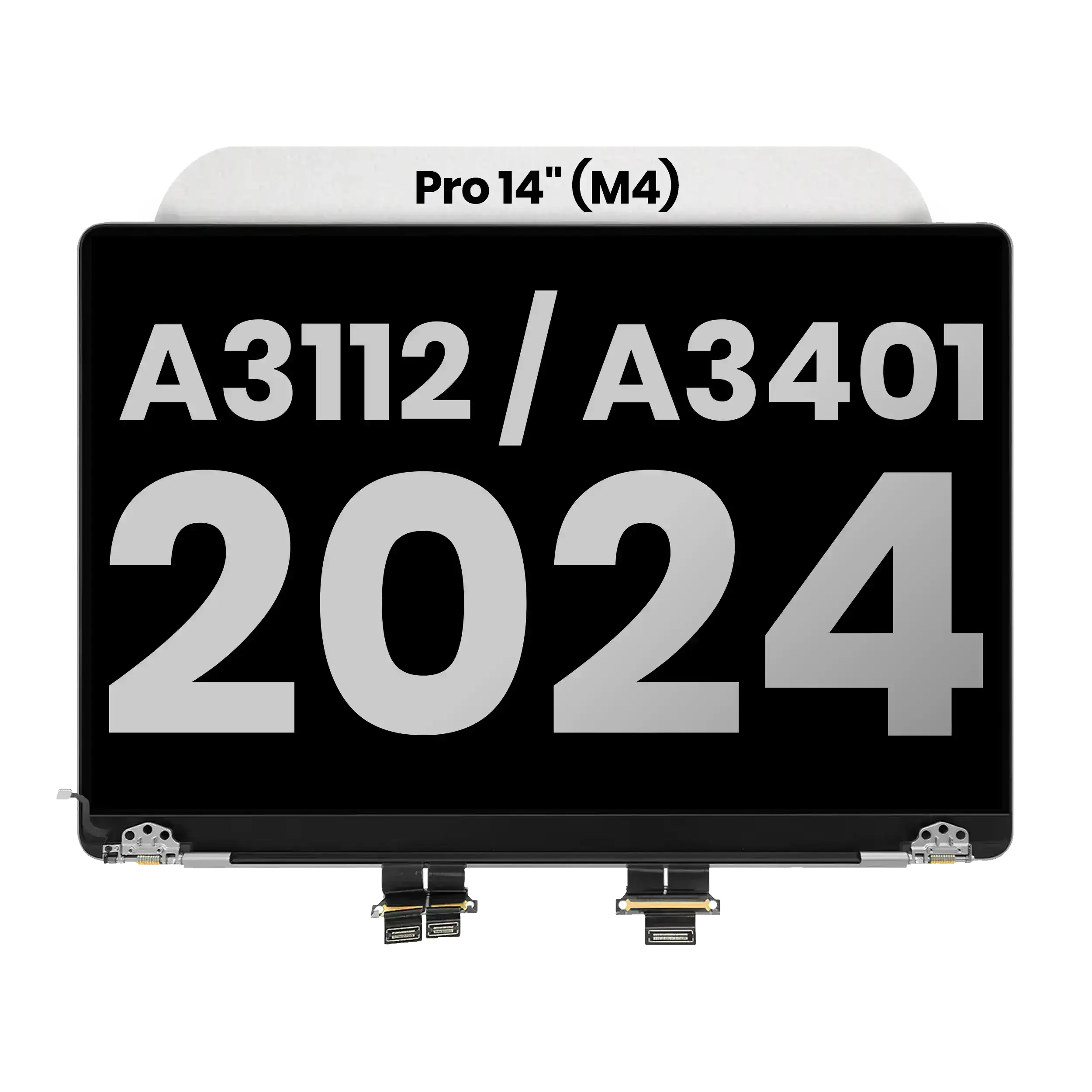 Complete LCD Display Assembly (Glossy) For MacBook Pro 14"(A3112 / A3401 / A3185 / A3434) (Late 2024-Late 2025) (Used OEM Pull: Grade A) (Silver)