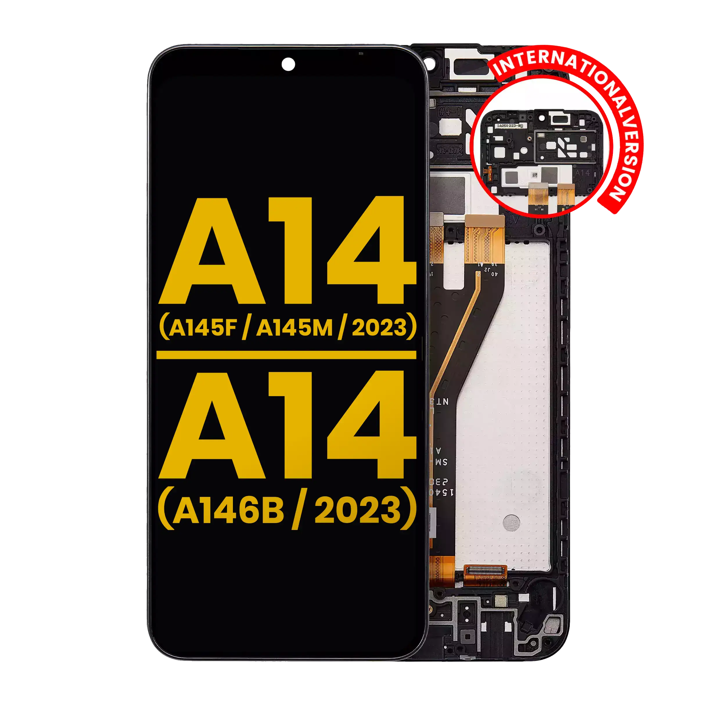 LCD Assembly With Frame For Samsung Galaxy A14 4G (A145F / A145M / 2023) / A14 5G (A146B / 2023) (International Version) (Refurbished) (All Colors)