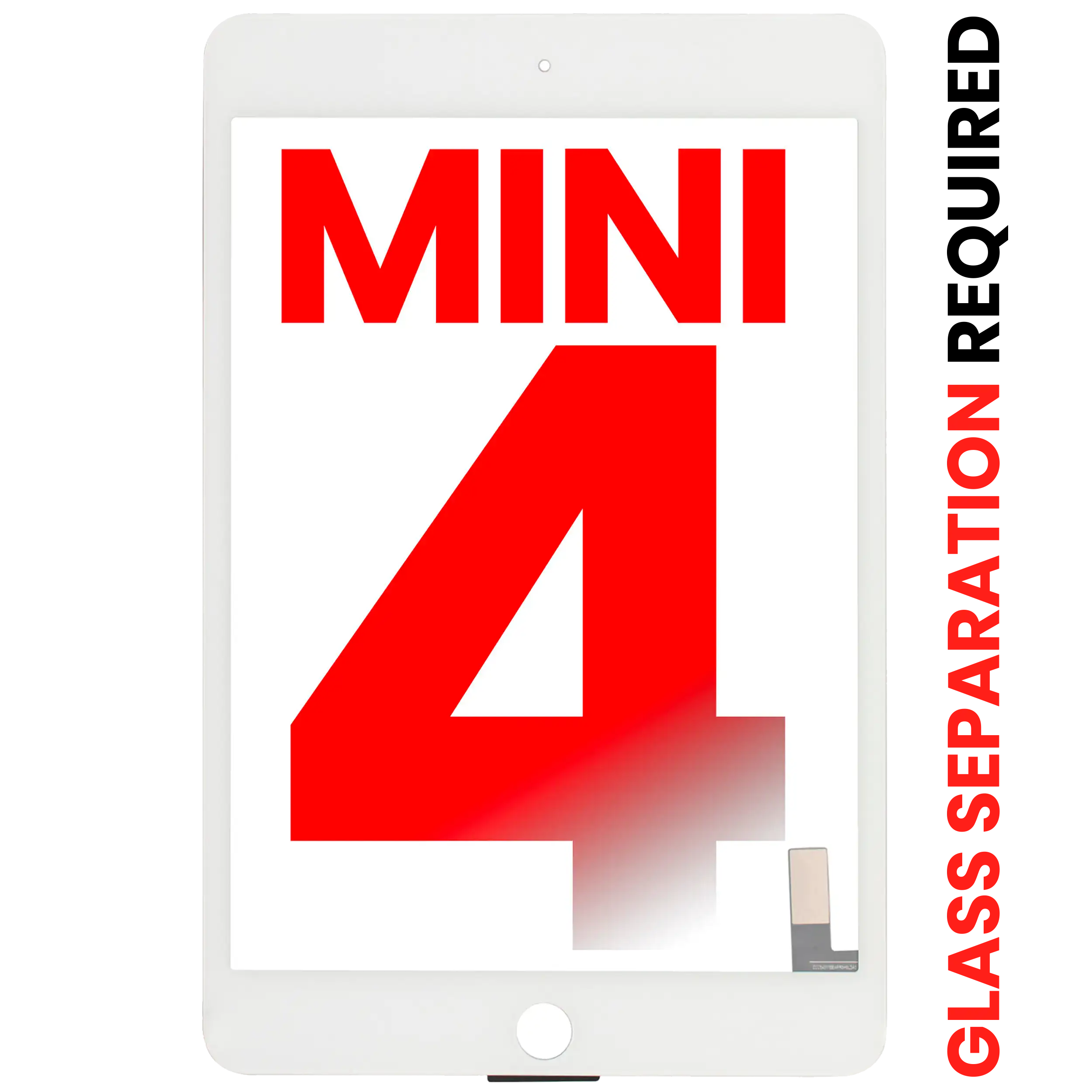Digitizer For iPad Mini 4 (Glass Separation Required) (Aftermarket Plus) (White)