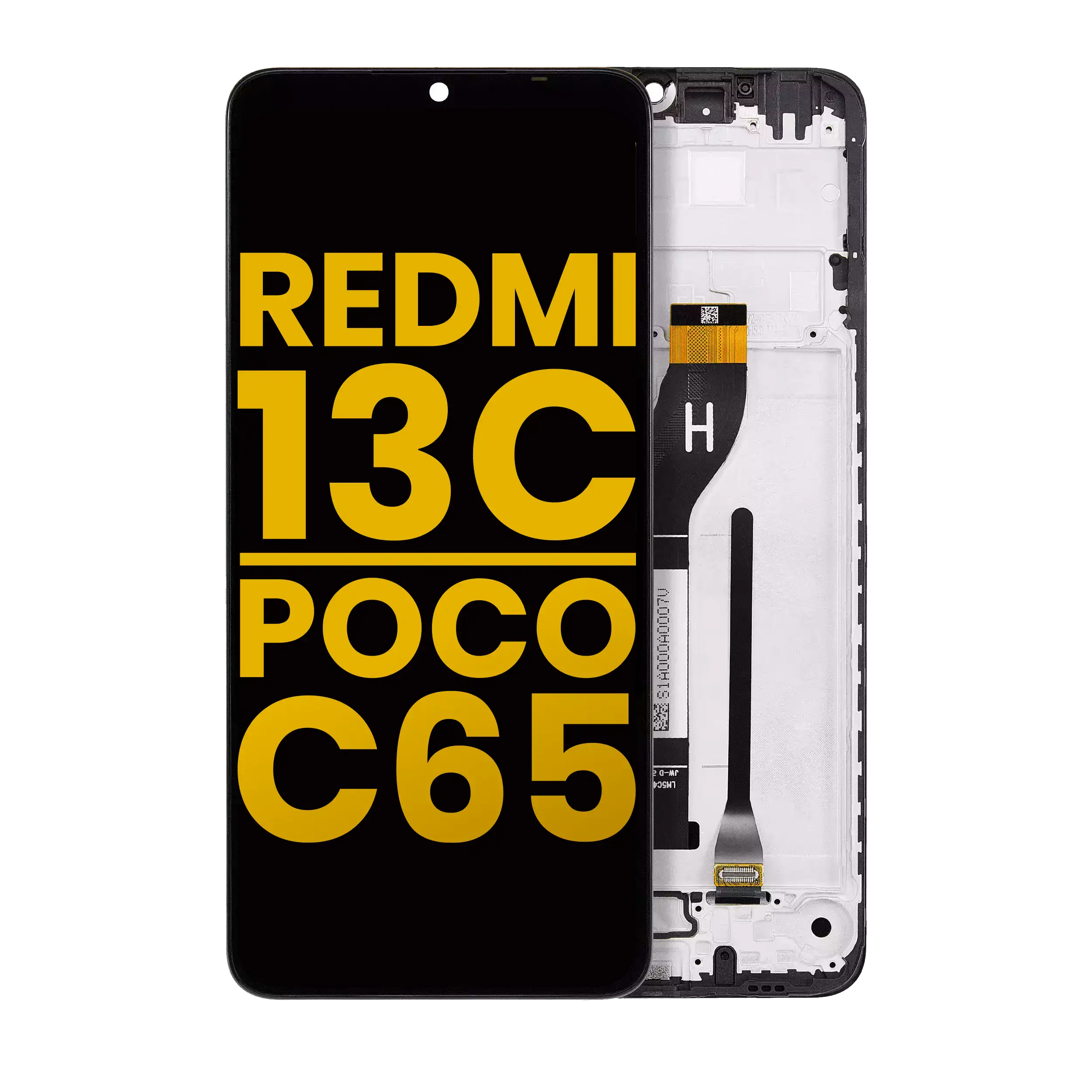 LCD Assembly With Frame For Xiaomi Redmi 13C 4G / Xiaomi Poco C65 (Refurbished) (All Colors)