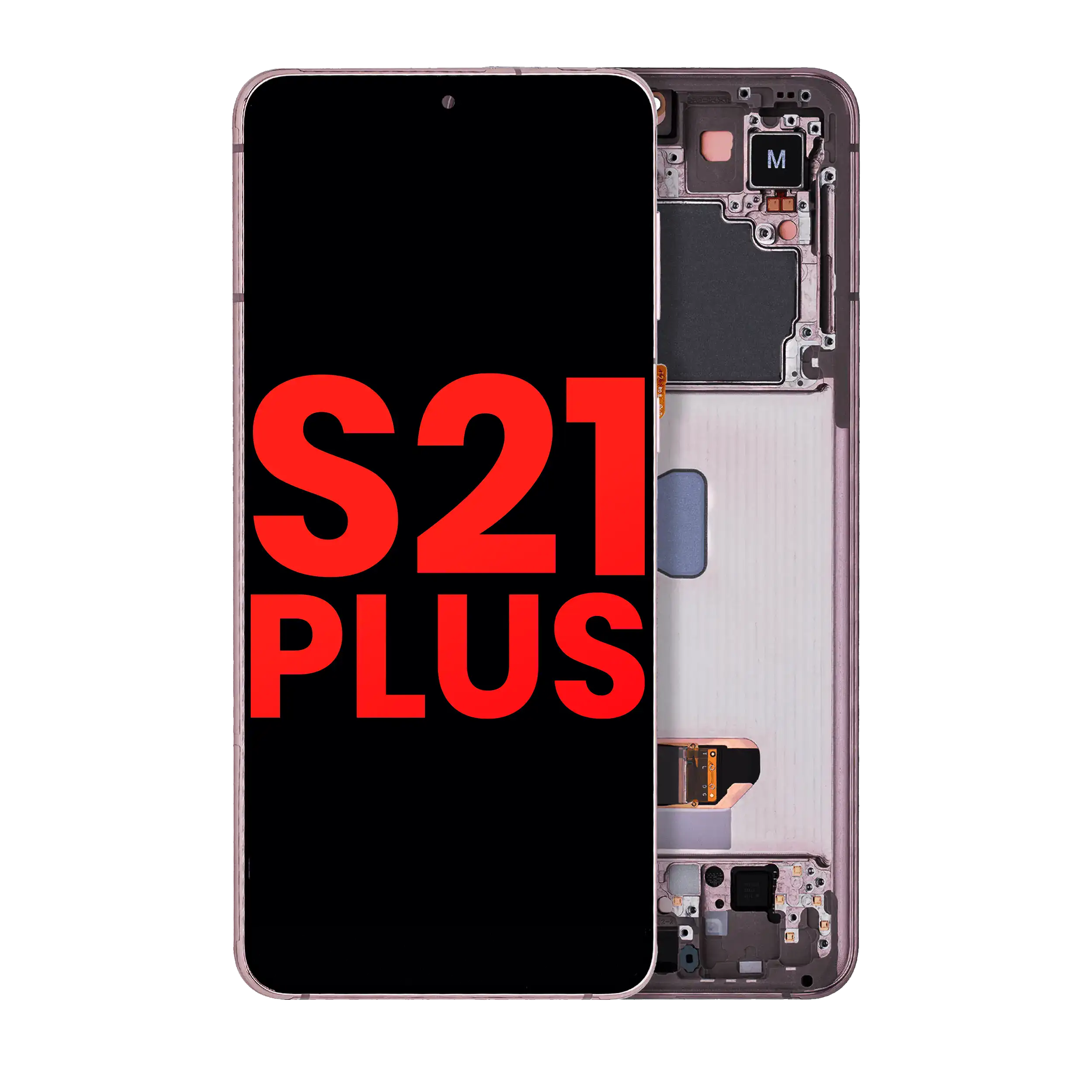 OLED Assembly With Frame For Samsung Galaxy S21 Plus 5G (Aftermarket Plus) (Phantom Violet / Pink / Gold)