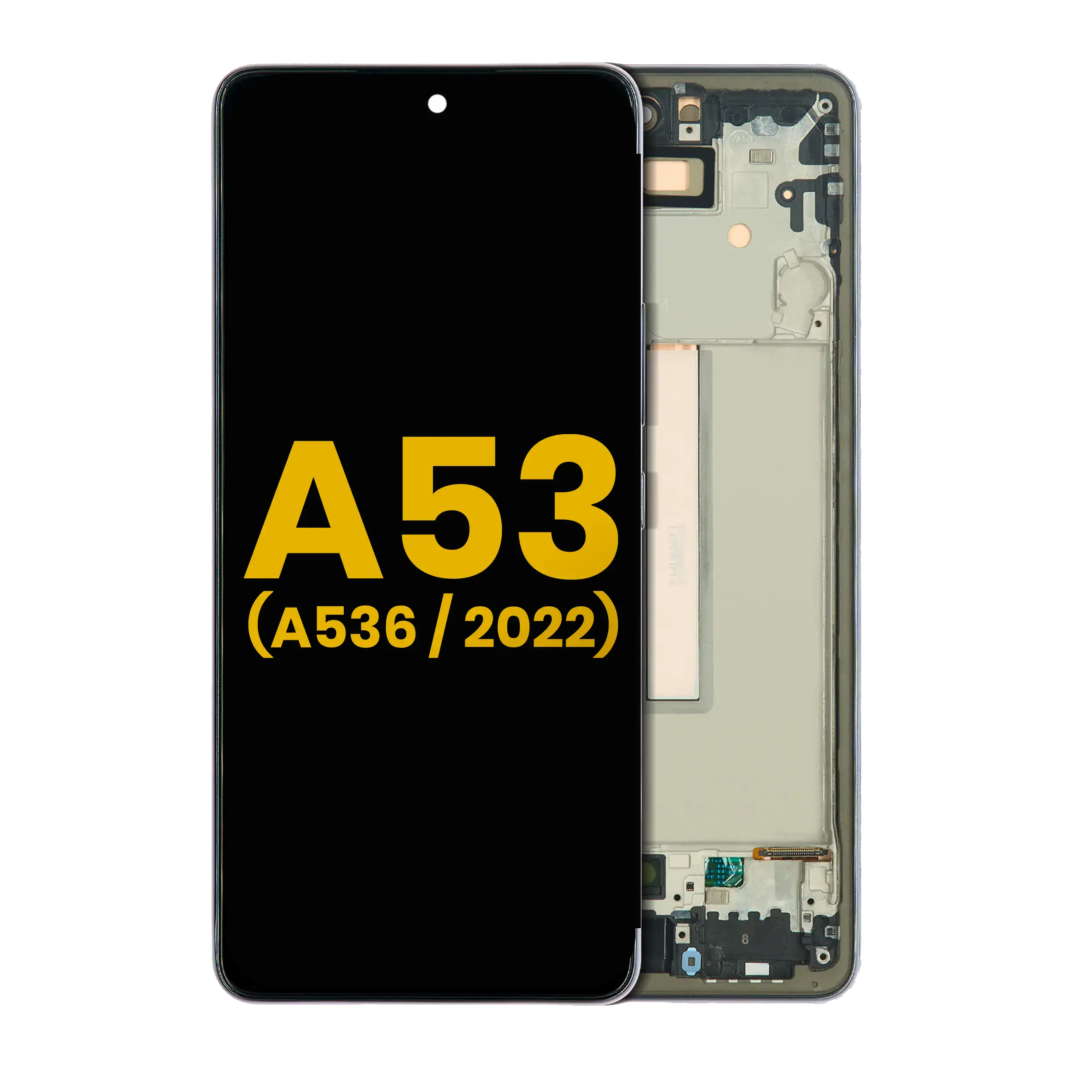 OLED Assembly With Frame For Samsung Galaxy A53 5G ( A536 / 2022) (Refurbished) (Black)