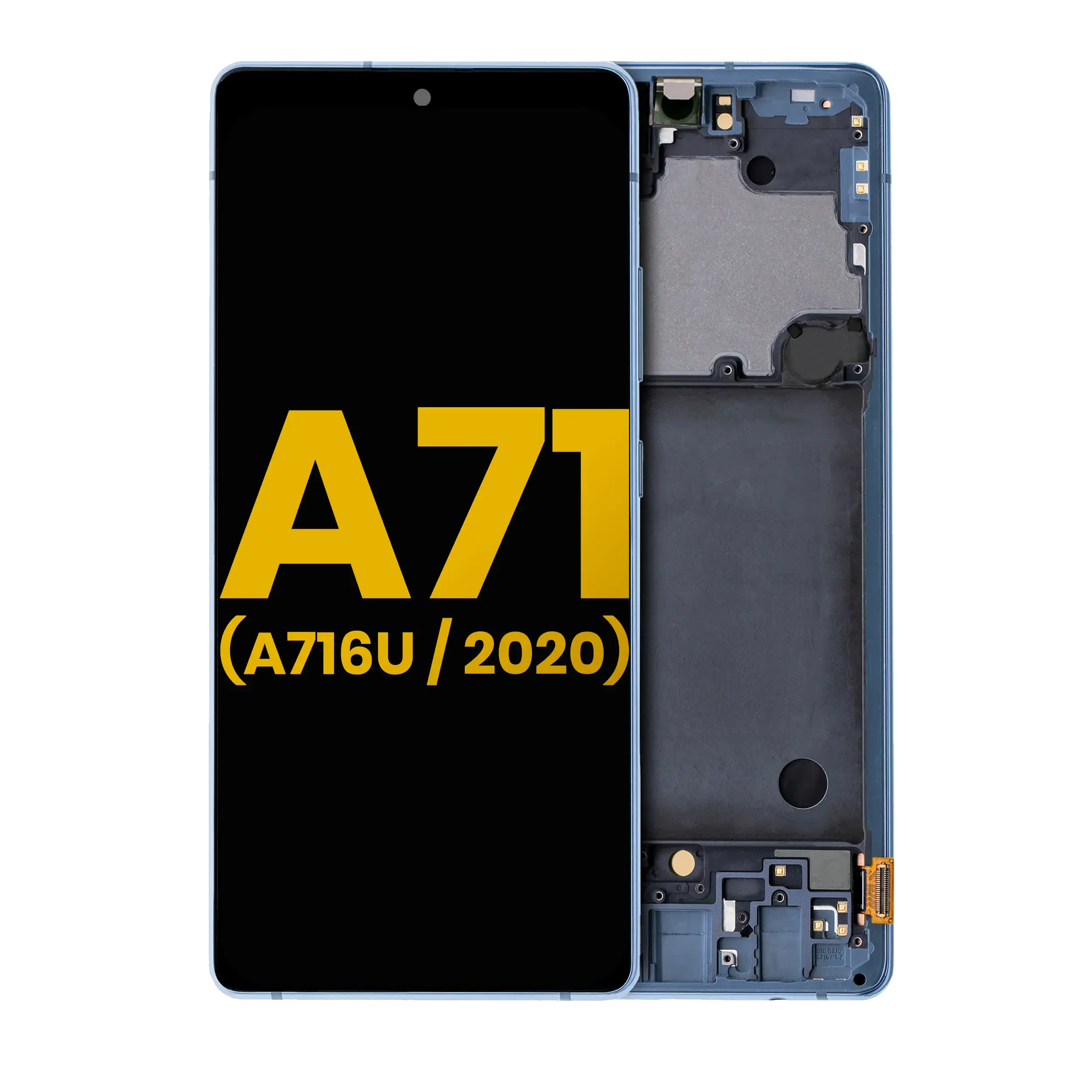 OLED Assembly With Frame For Samsung Galaxy A71 5G (A716U / 2020) (Refurbished) (Prism Cube Blue)