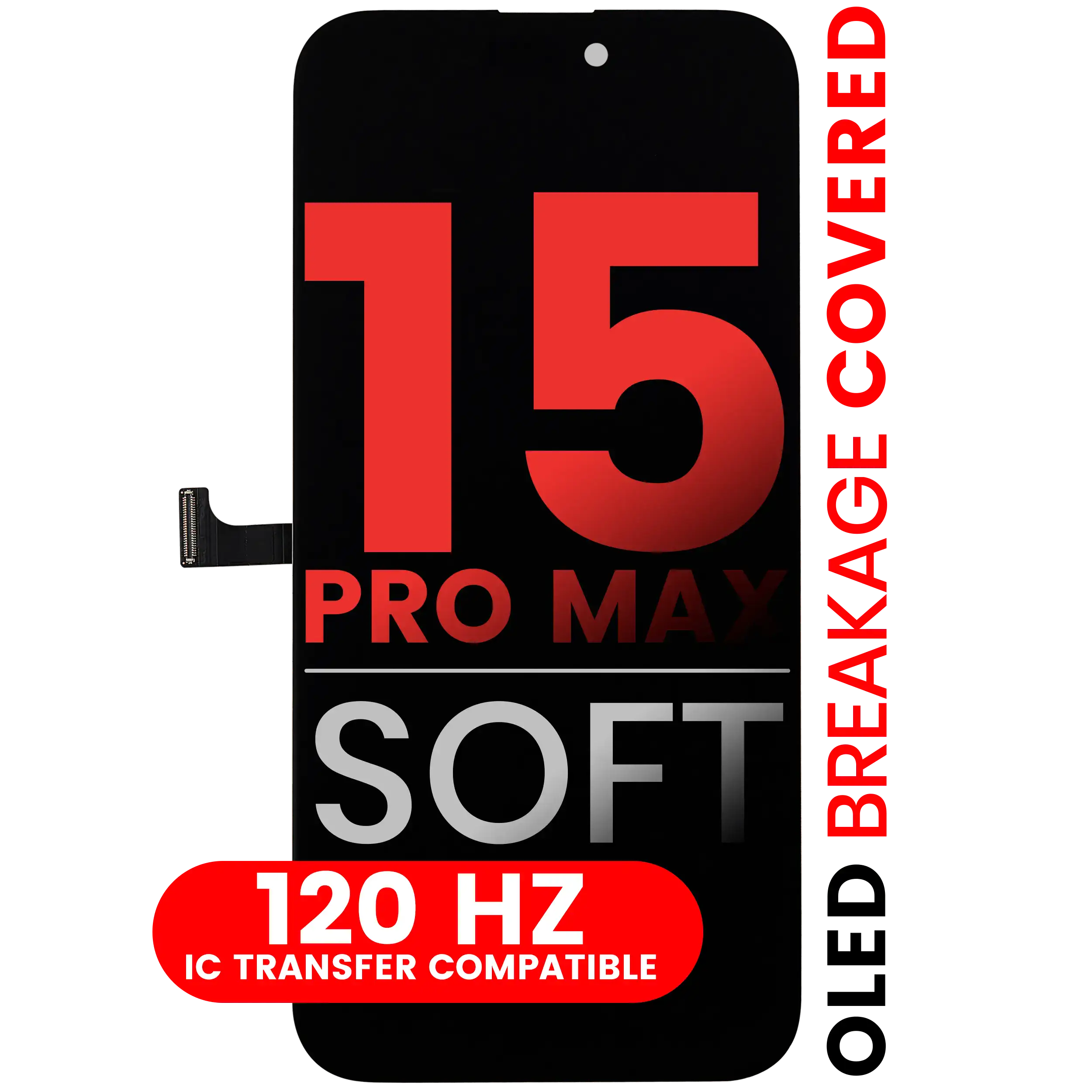OLED Assembly For iPhone 15 Pro Max (Aftermarket PRO: XO7 Soft)