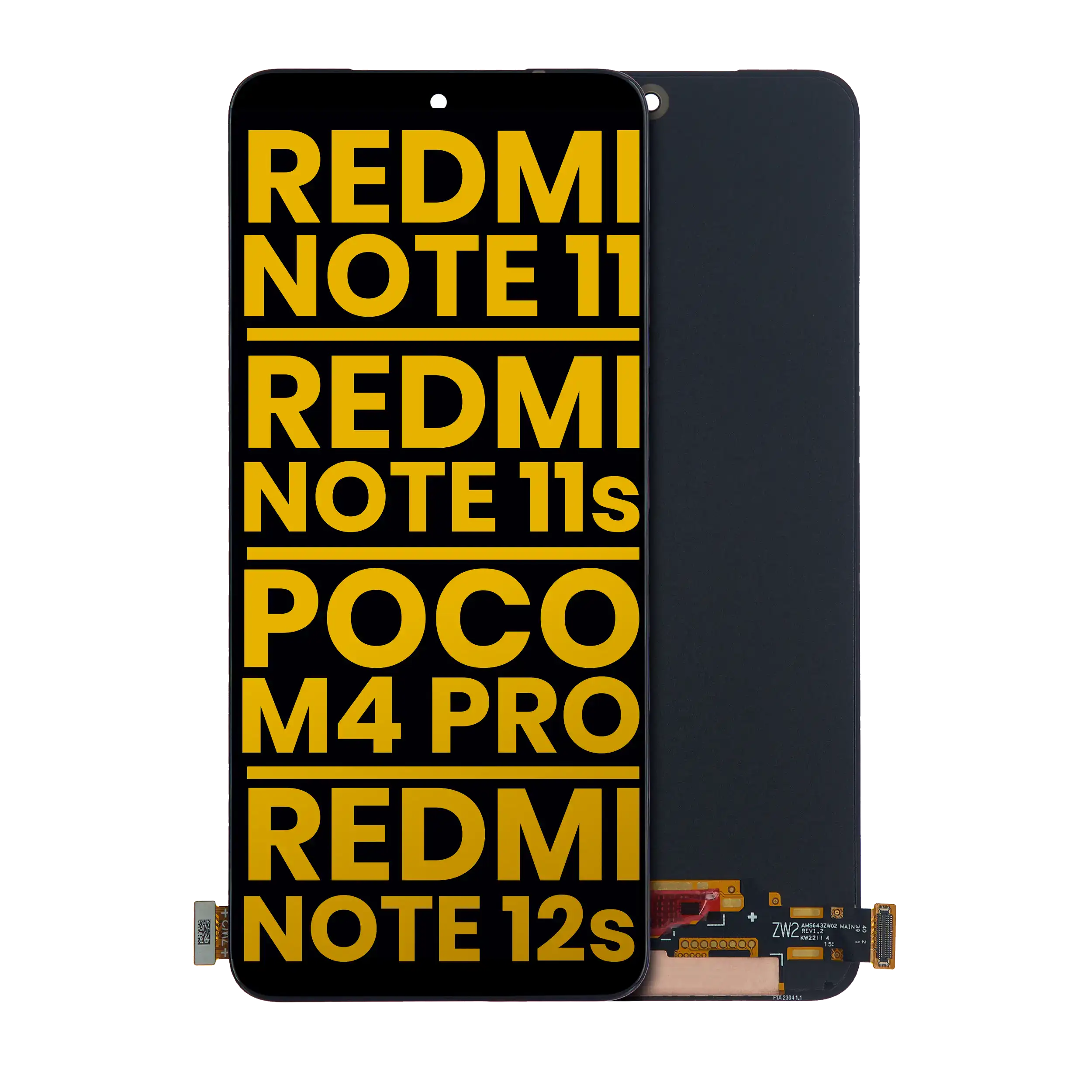 OLED Assembly Without Frame For Xiaomi Redmi Note 11 / Redmi Note 11S 4G / Xiaomi Poco M4 Pro 4G / Redmi Note 12S (Refurbished) (All Colors)