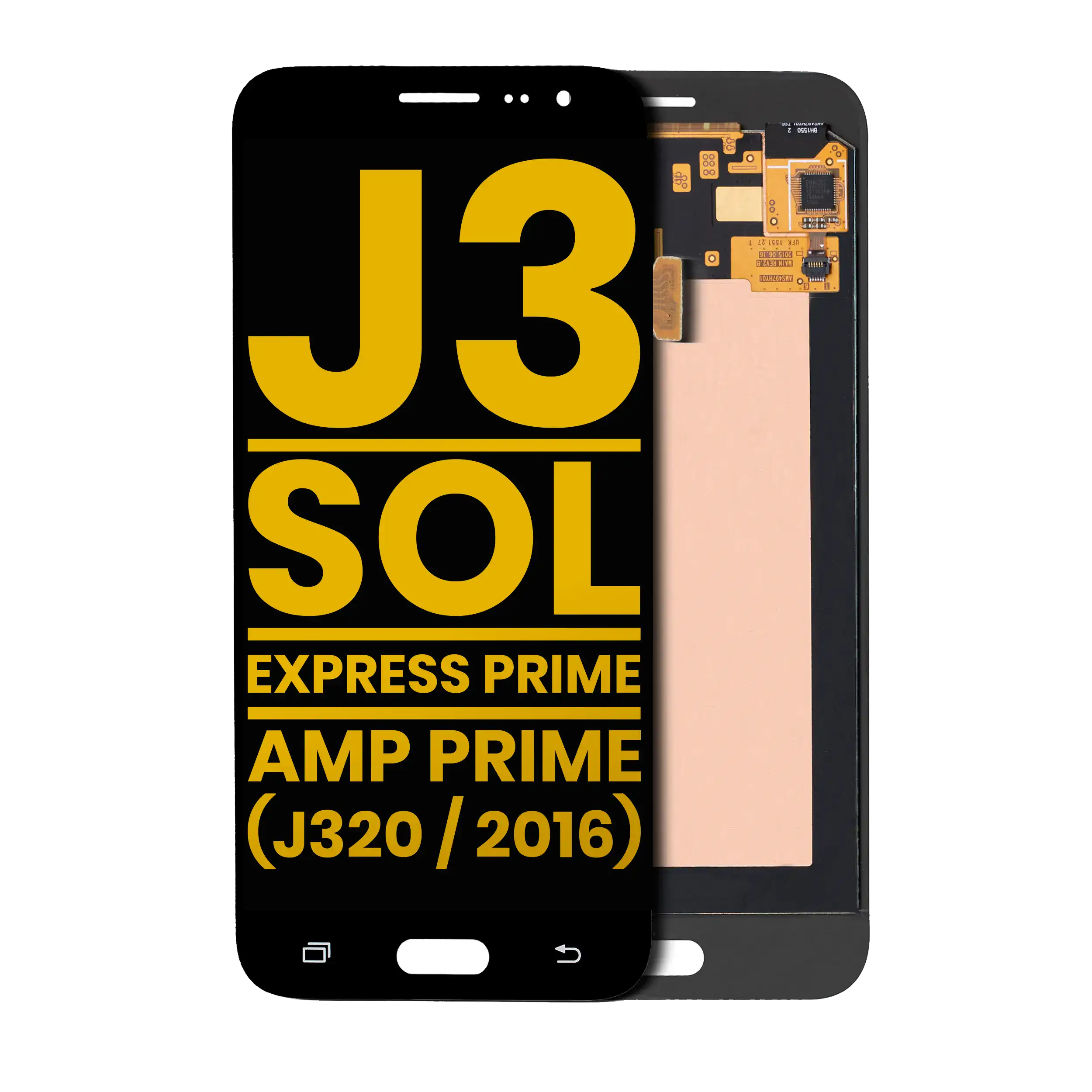 OLED Assembly Without Frame For Samsung Galaxy J3 / Sol 4G / Express Prime / Amp Prime (J320 / 2016) (Refurbished) (Black)