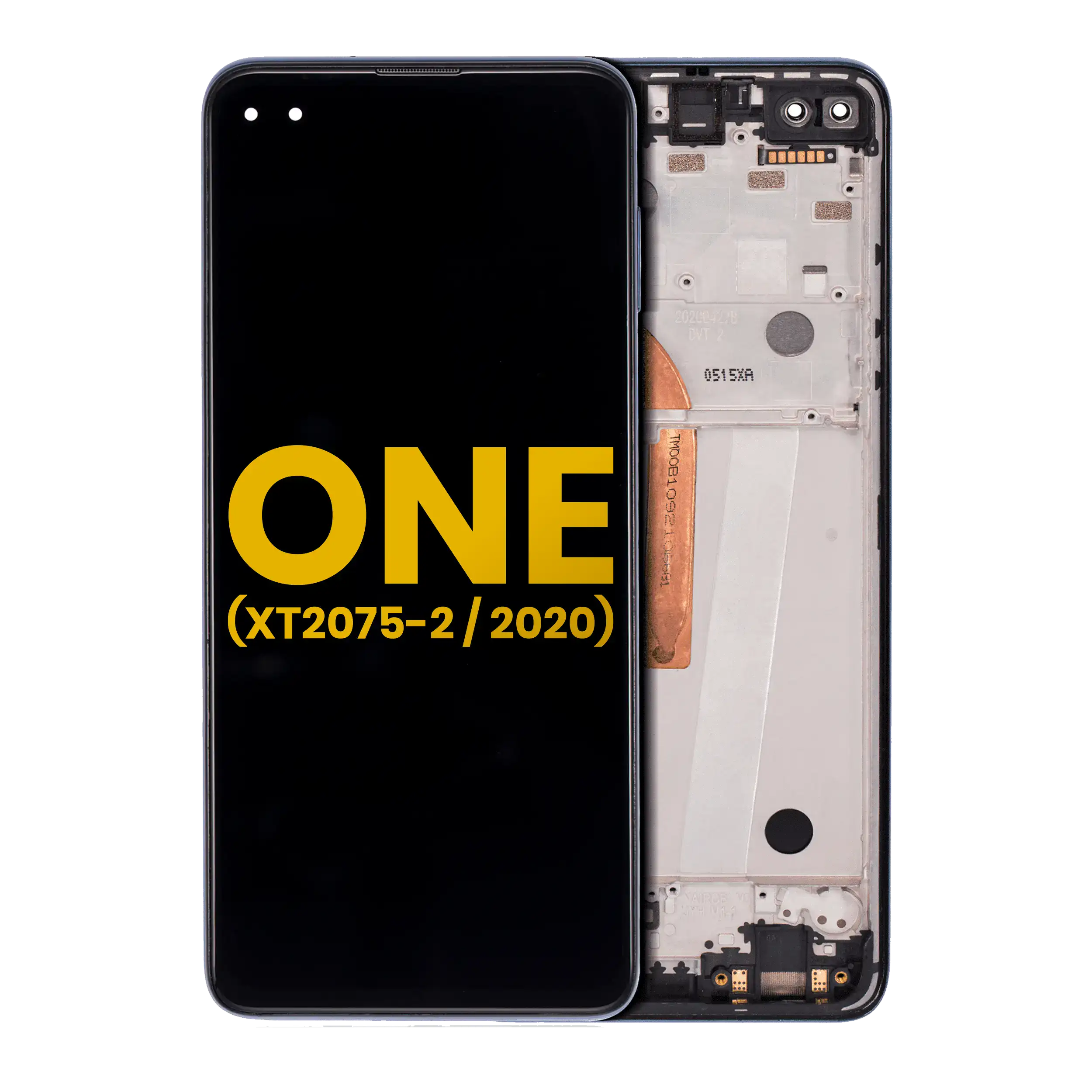 LCD Assembly With Frame For Motorola One 5G (XT2075-2 / 2020) (Refurbished) (Surfing Blue)