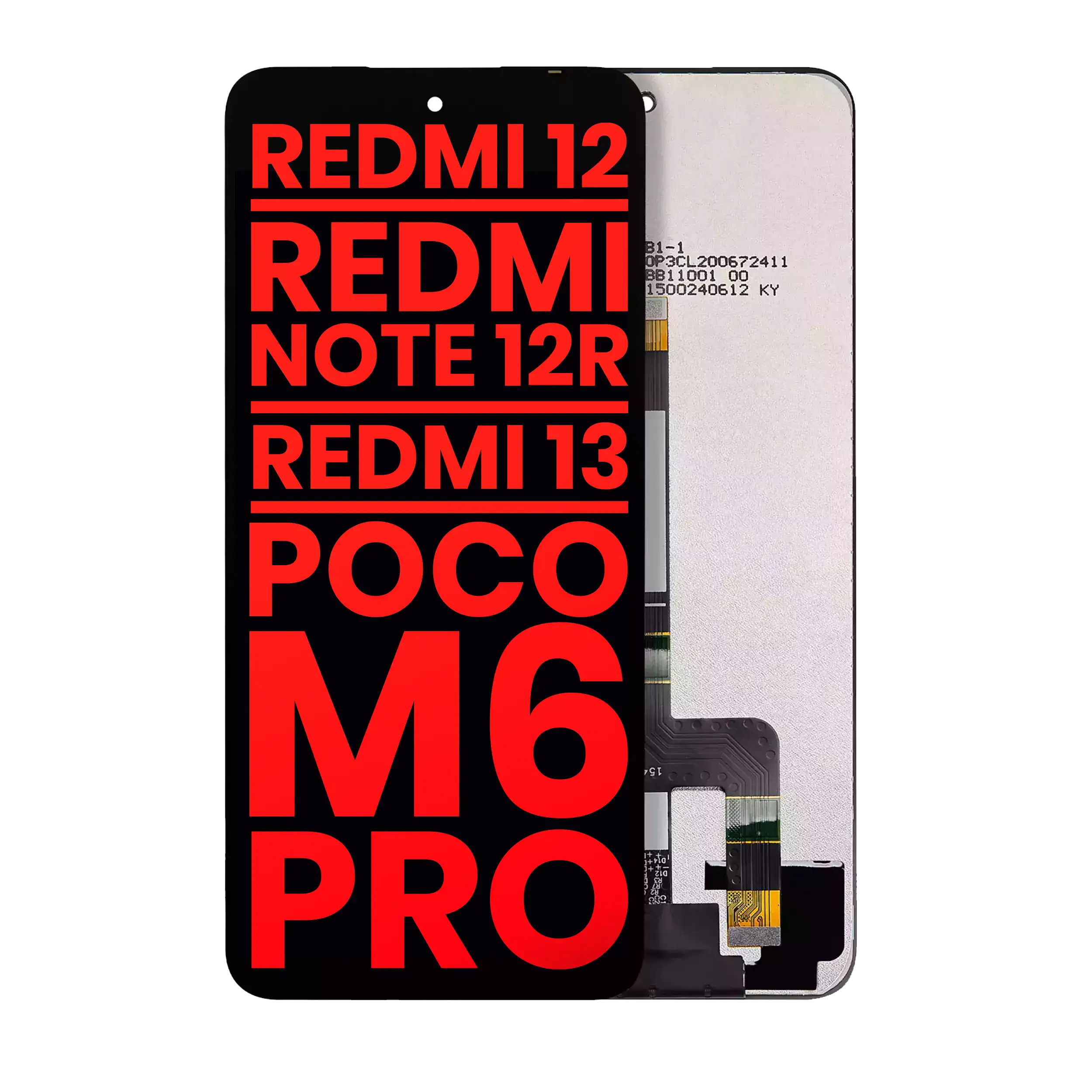 LCD Assembly Without Frame For Xiaomi Redmi 12 4G /  Redmi 12 5G  / Redmi 13 4G / Redmi 13 5G / Redmi Note 12R / Poco M6 Pro (Aftermarket Plus) (All Colors)