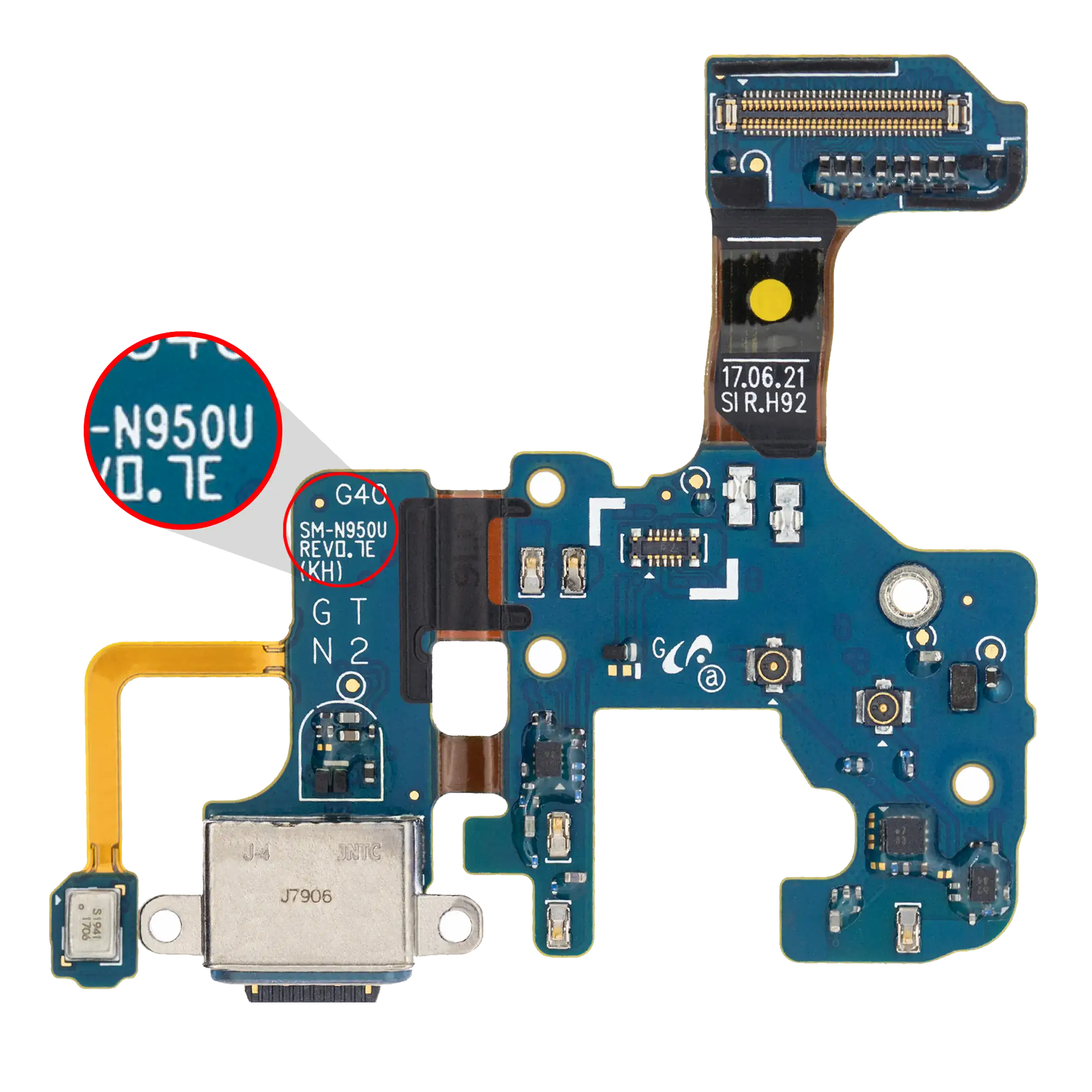 Charging Port With Flex Cable For Samsung Galaxy Note 8 (N950U) (US Model)