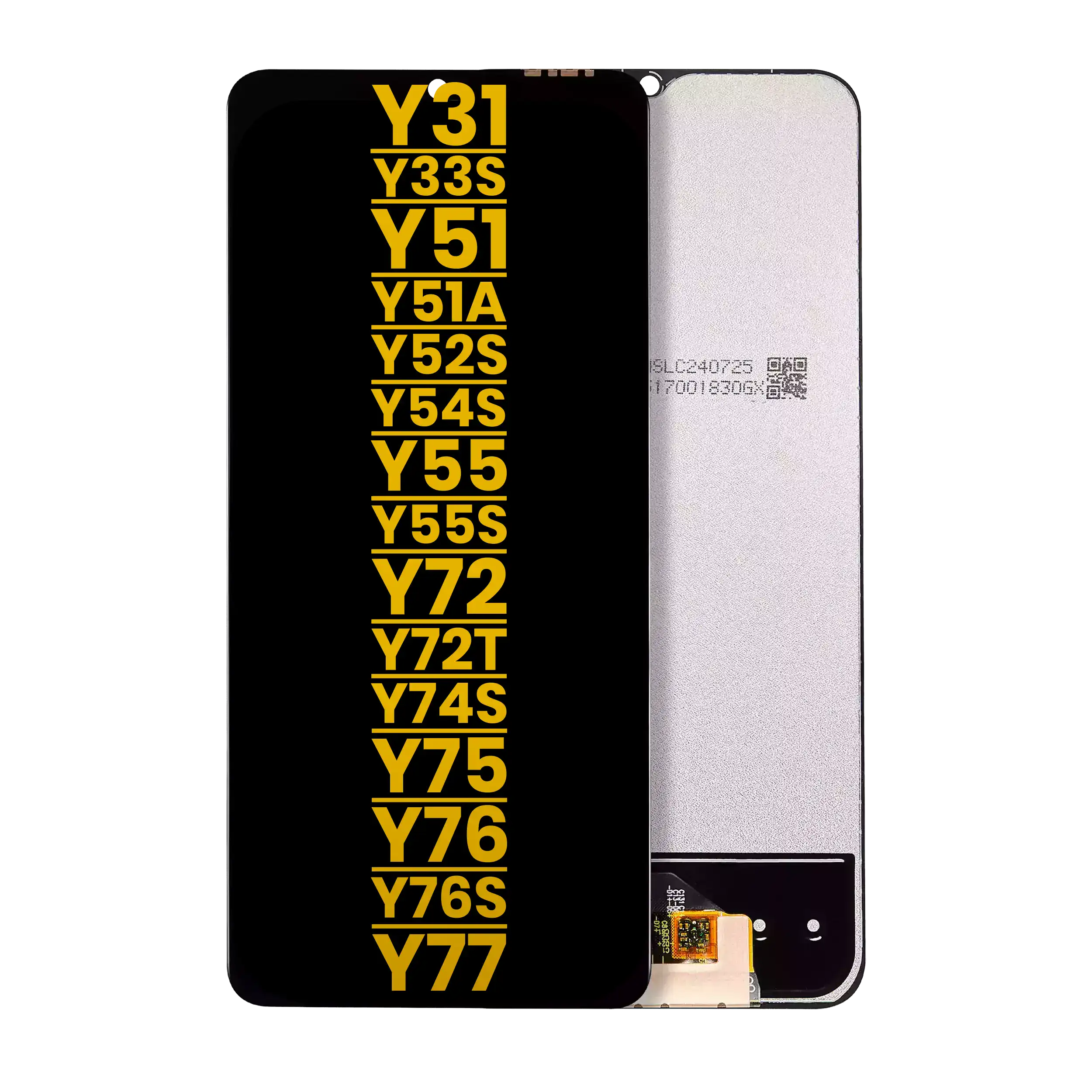 LCD Assembly Without Frame For Vivo Y31 / Y33s / Y51 / Y51a / Y52s 5G / Y53s / Y55 5G / Y55s / Y72 5G / Y72t / Y74s / Y75 5G / Y76 5G / Y76s / Y77 5G (Refurbished) (All Colors)