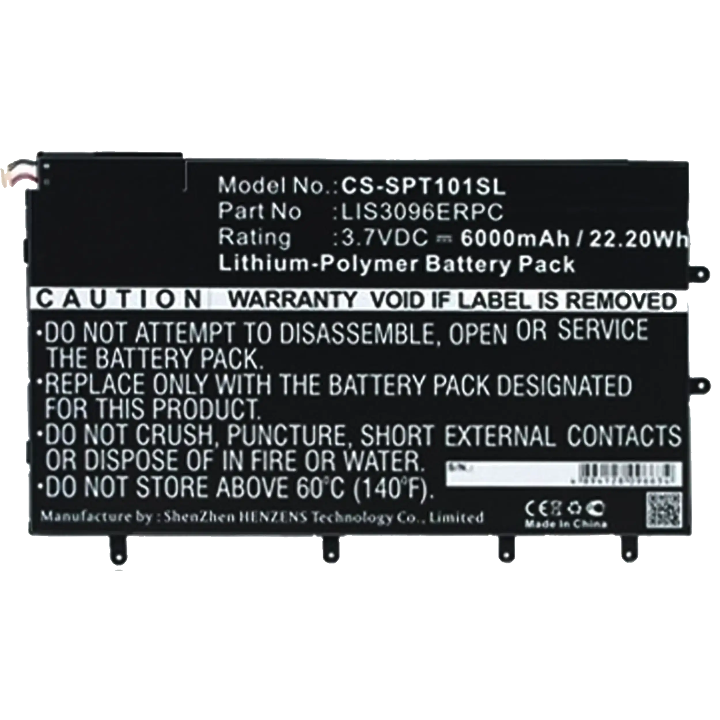 Replacement Battery For Sony Xperia Z Tablet (CS-SPT101SL) ( LIS3096ERPC)