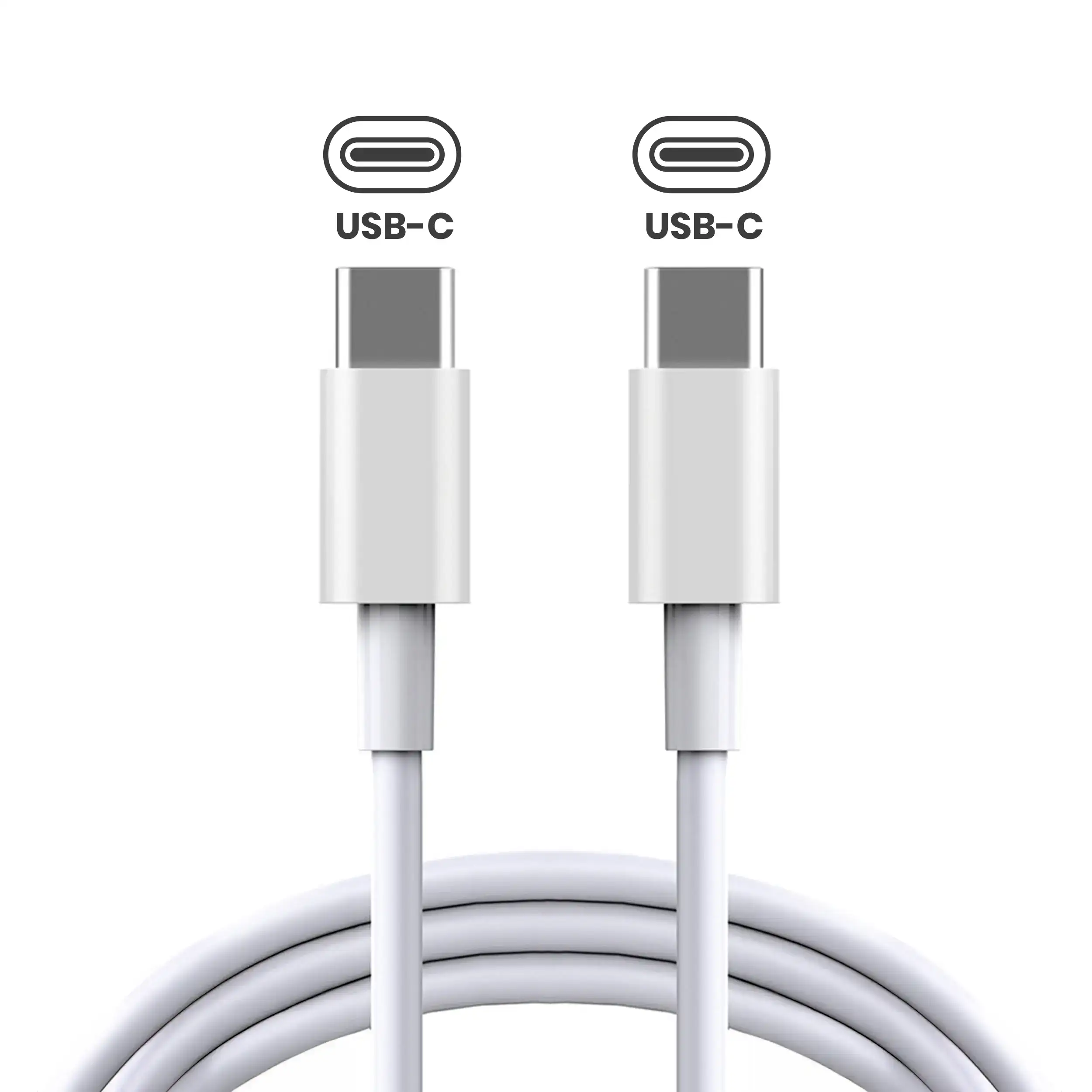 USB-C to C Cable For iPhone / iPad (1 m / 3 ft) (OEM Grade New) (Bulk Packaging)