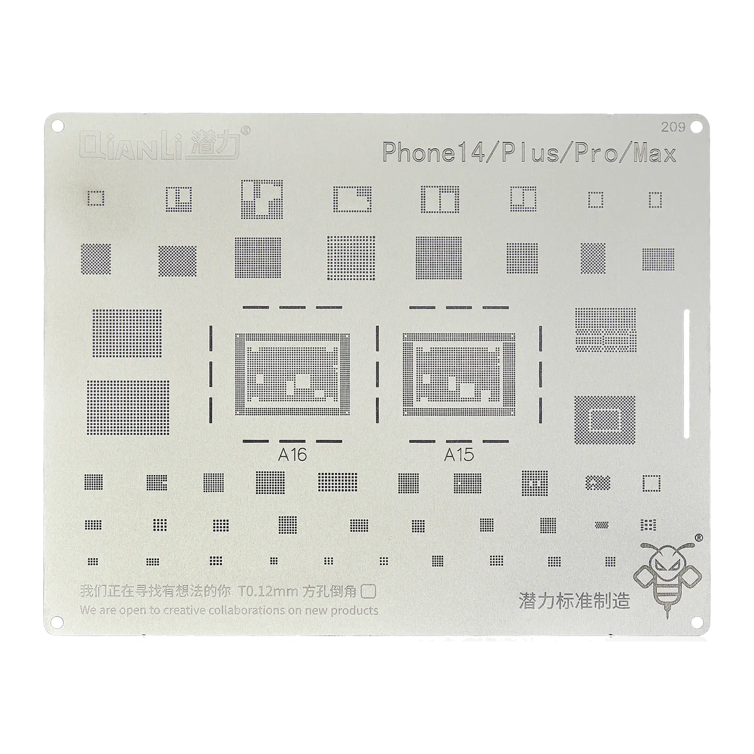 Bumblebee Stencil (QS209) For iPhone 14 / iPhone 14 Plus / iPhone 14 Pro / iPhone 14 Pro Max (Qianli)