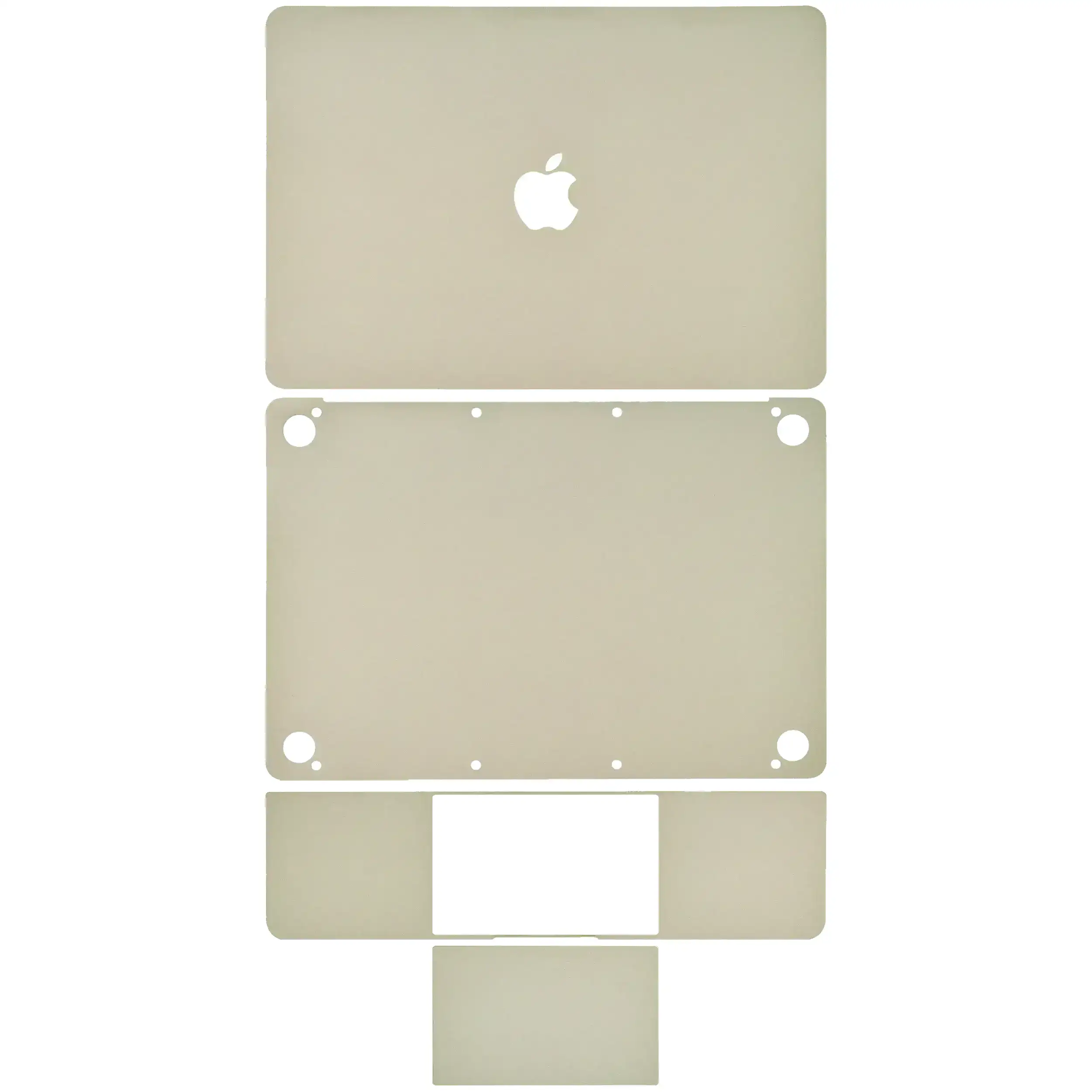 4in1 (Top, Bottom, Keyboard, Trackpad) Skin For MacBook 12"A1534 (2015-2017) (Gold)