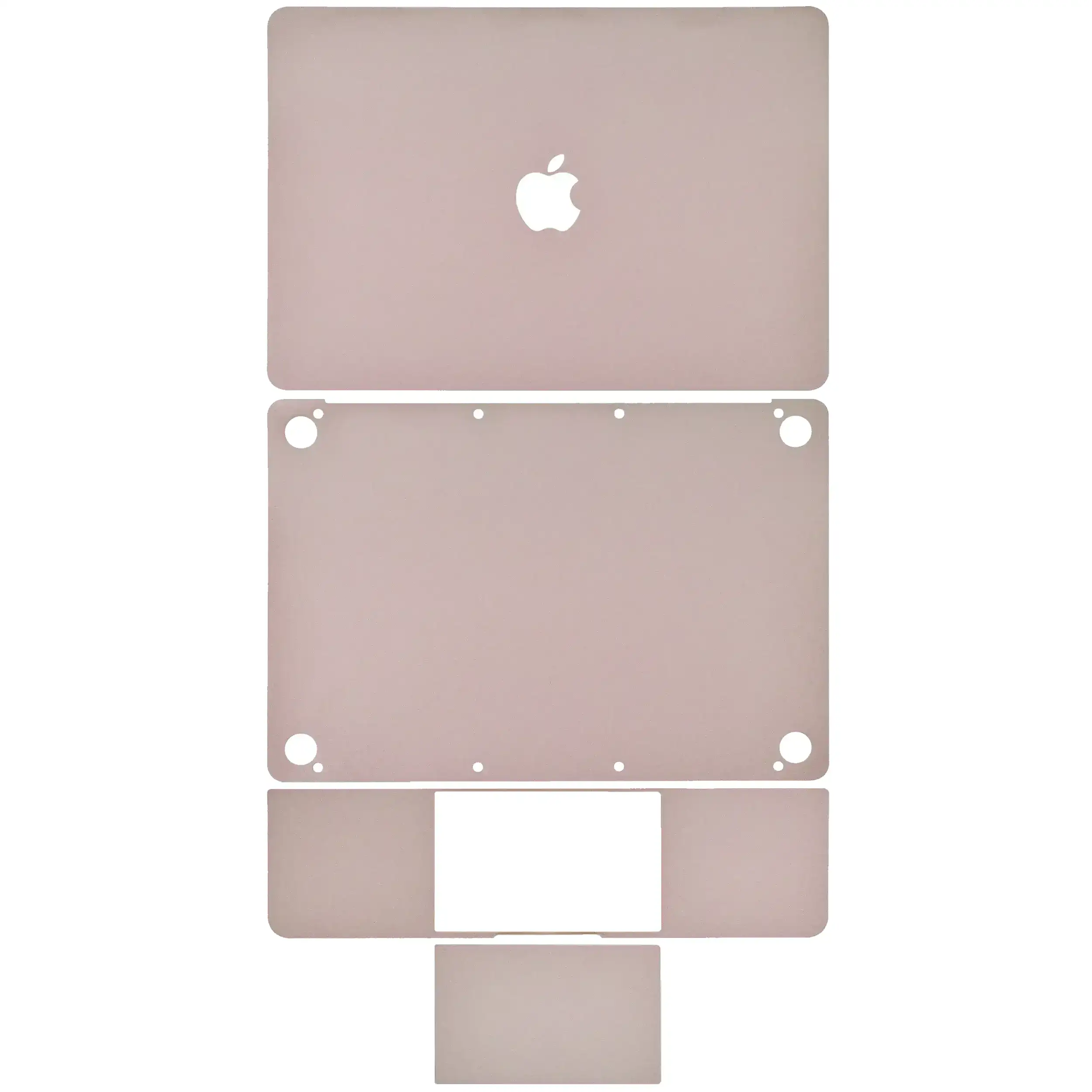 4in1 (Top, Bottom, Keyboard, Trackpad) Skin For MacBook 12"A1534 (2015-2017) (Rose Gold)