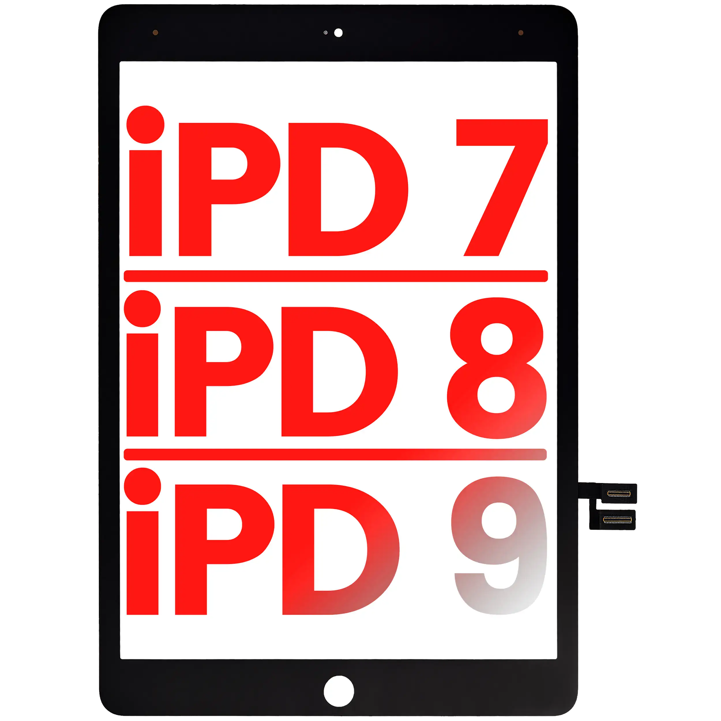 Digitizer For iPad 7 (2019) / iPad 8 (2020) / iPad 9 (2021) (Aftermarket Plus) (Black)