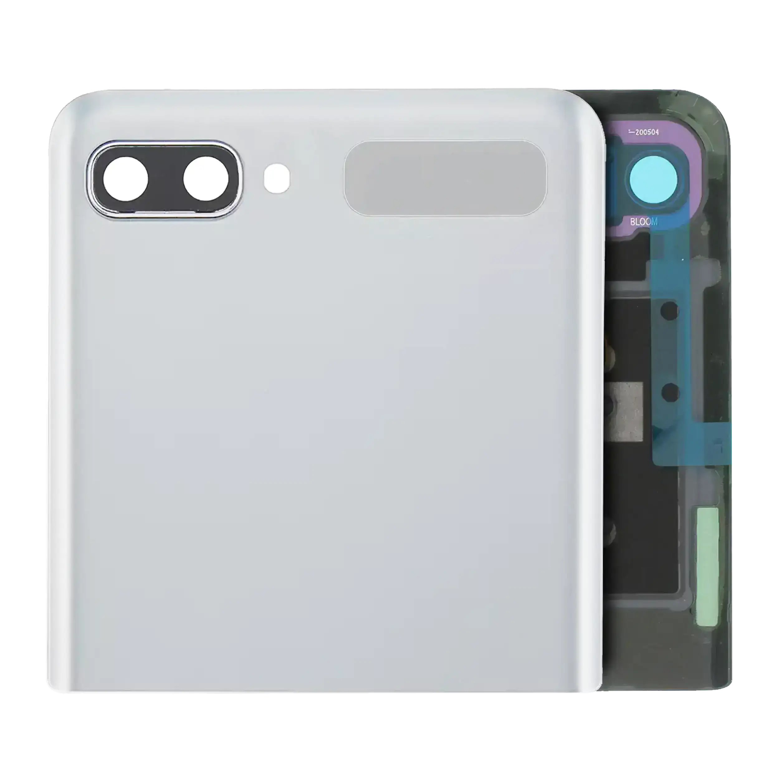 Outer OLED Assembly With Frame For Samsung Galaxy Z Flip 4G (F700) / Z Flip 5G (F707) (Service Pack) (Mystic White)