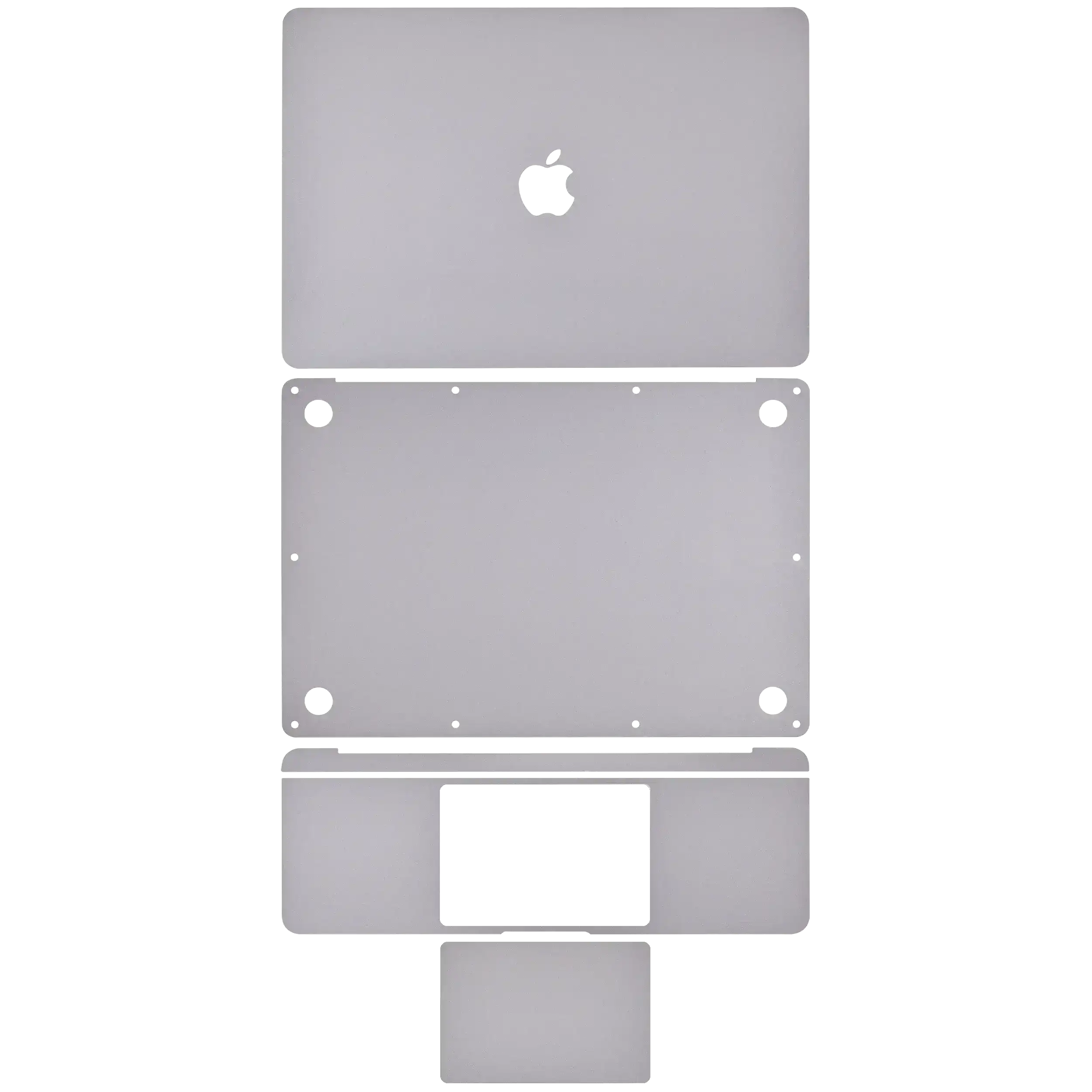 4in1 (Top, Bottom, Keyboard, Trackpad) Skin For  MacBook Air 13" A1932 (2018-2019) / A2179 (2020) (Space Gray)