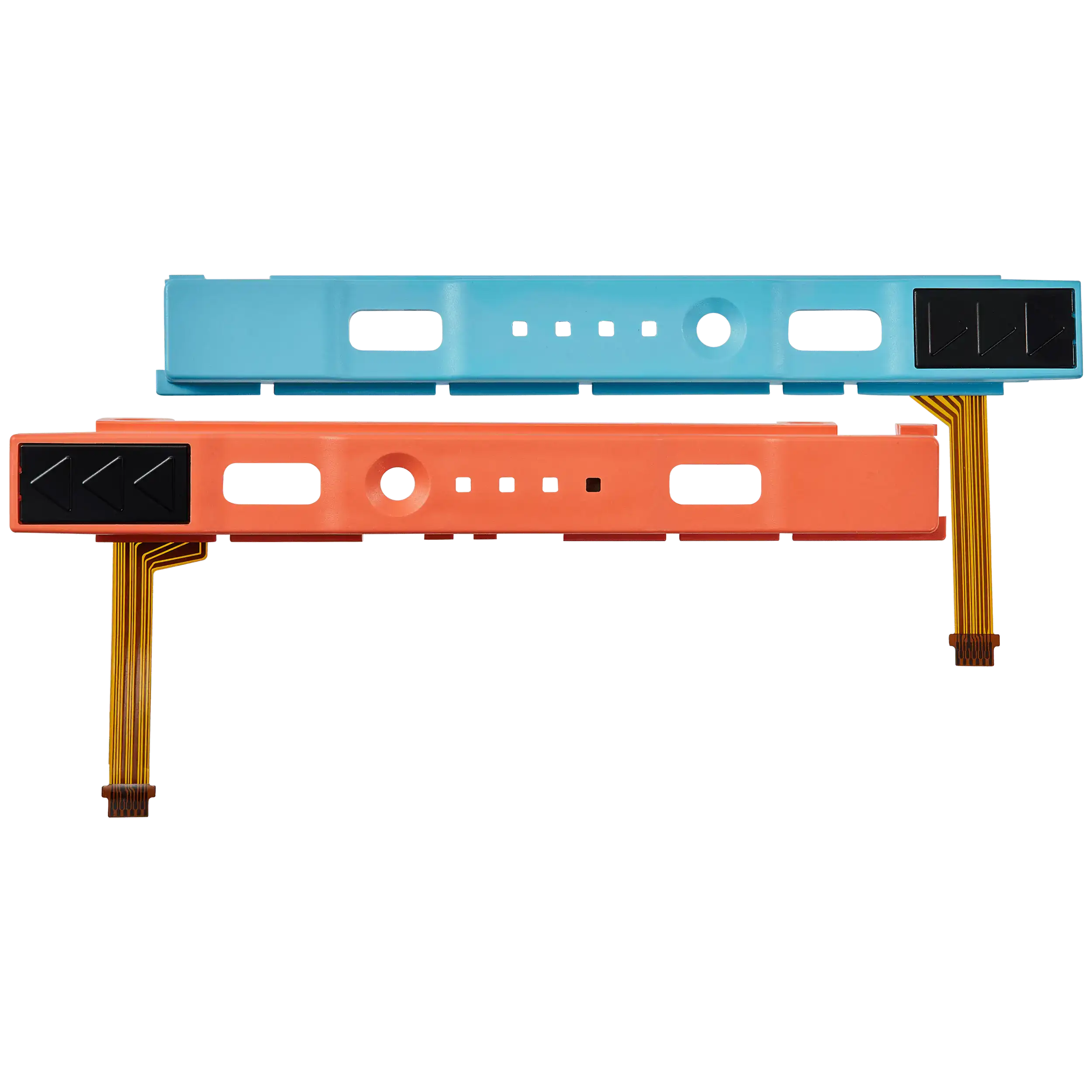Plastic Rail (Right+Left) With Flex Cable for Nintendo Switch 2 (Blue/ Orange)