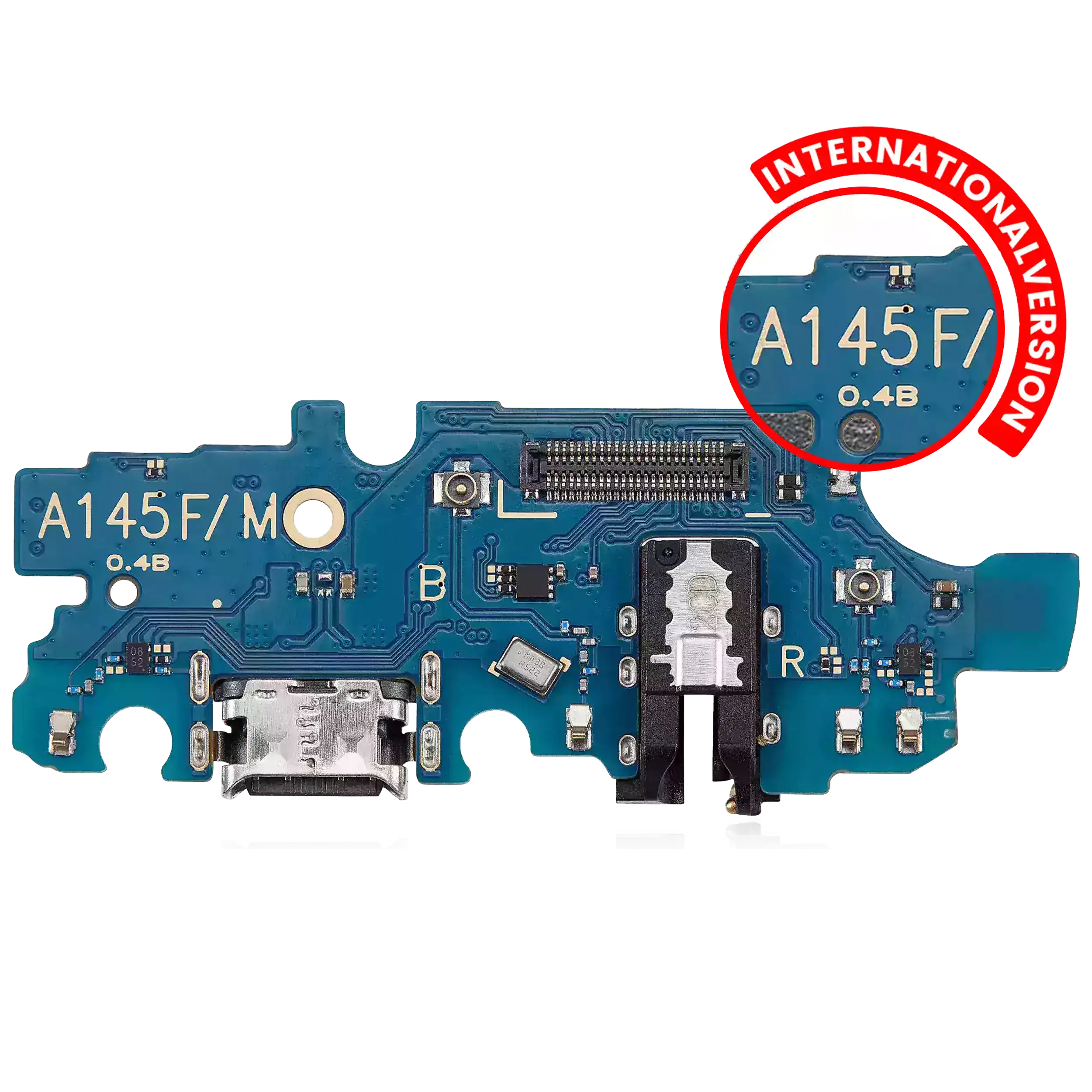 Charging Port With Board For Samsung Galaxy A14 (A145F / 2023) (International Version) (Aftermarket Plus)