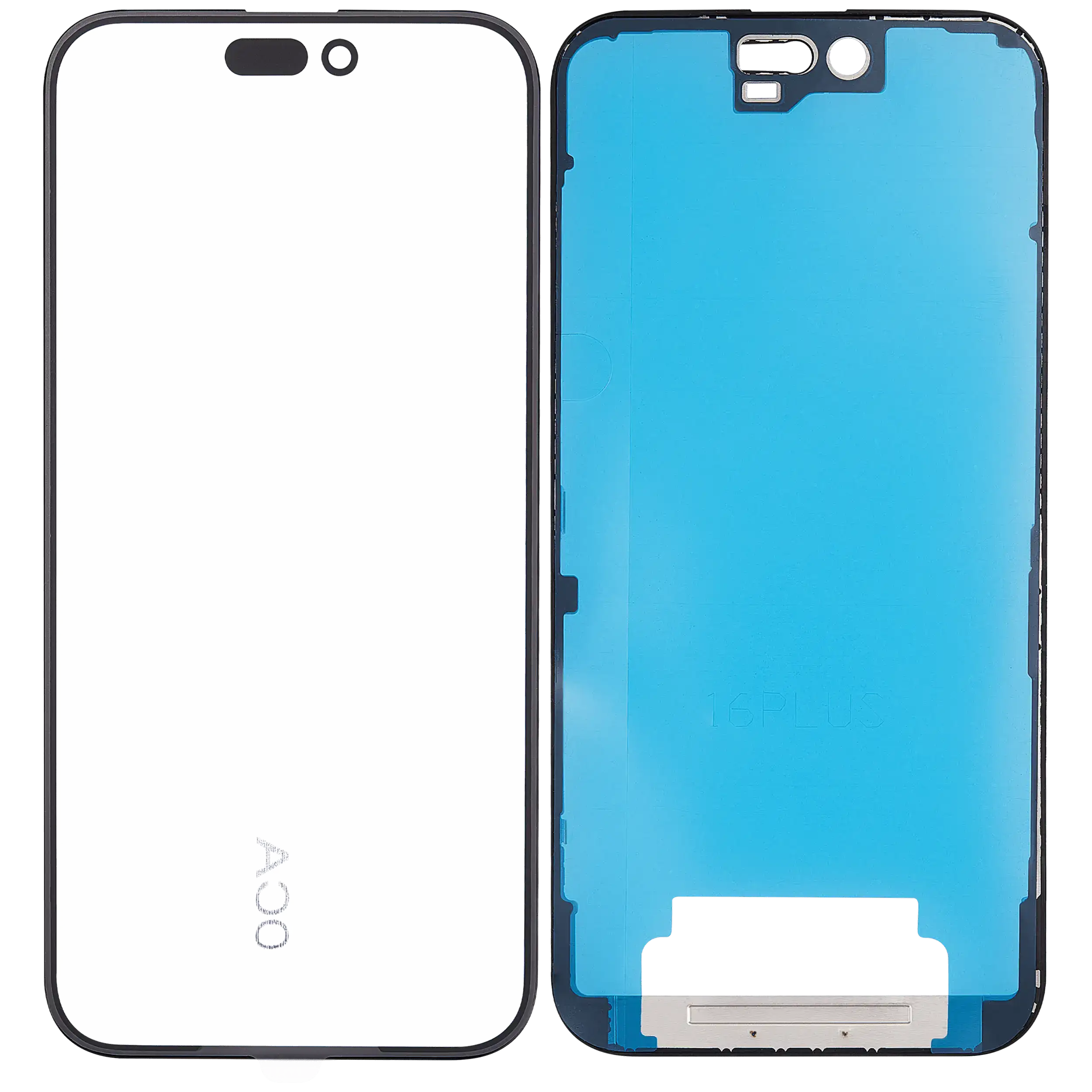 3 in 1  (Glass With OCA Pre-Installed + Frame) For iPhone 16 Plus (OCA Master)