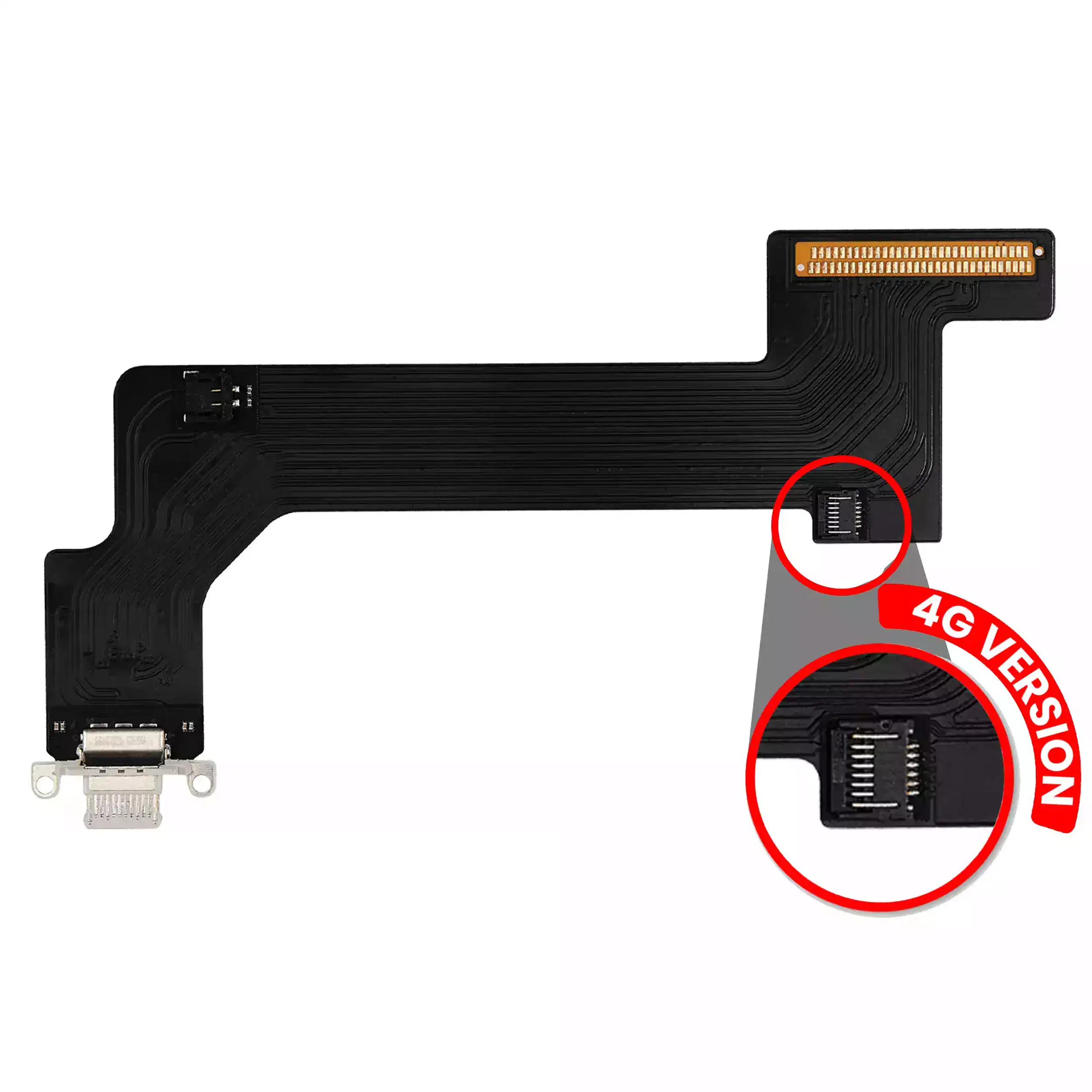 Charging Port Flex Cable For iPad 10 (2022) (Cellular) (Aftermarket Plus) (Silver)