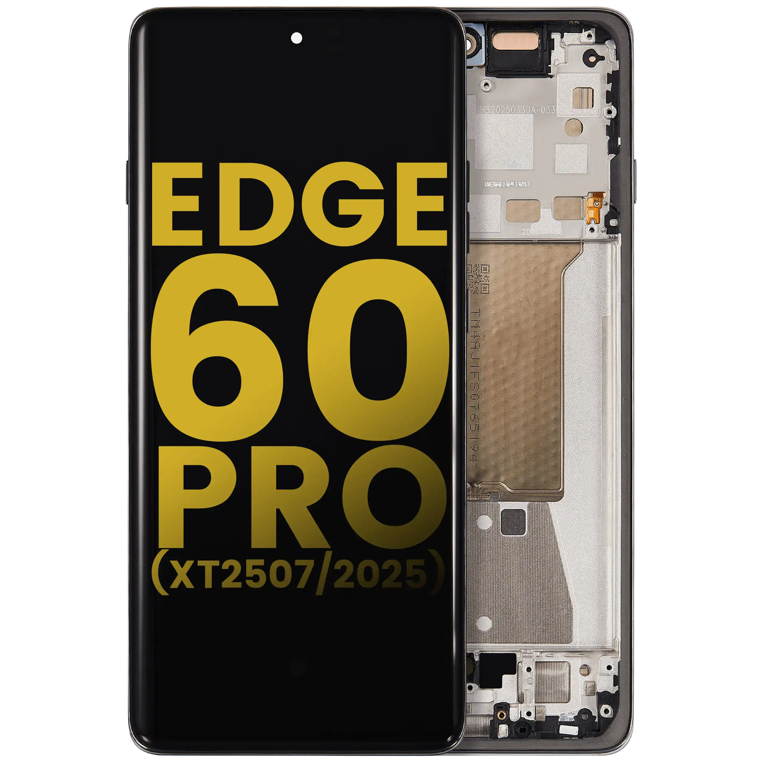 OLED Assembly With Frame For Motorola Edge 60 Pro (XT2507 / 2025) (Refurbished) (Shadow)