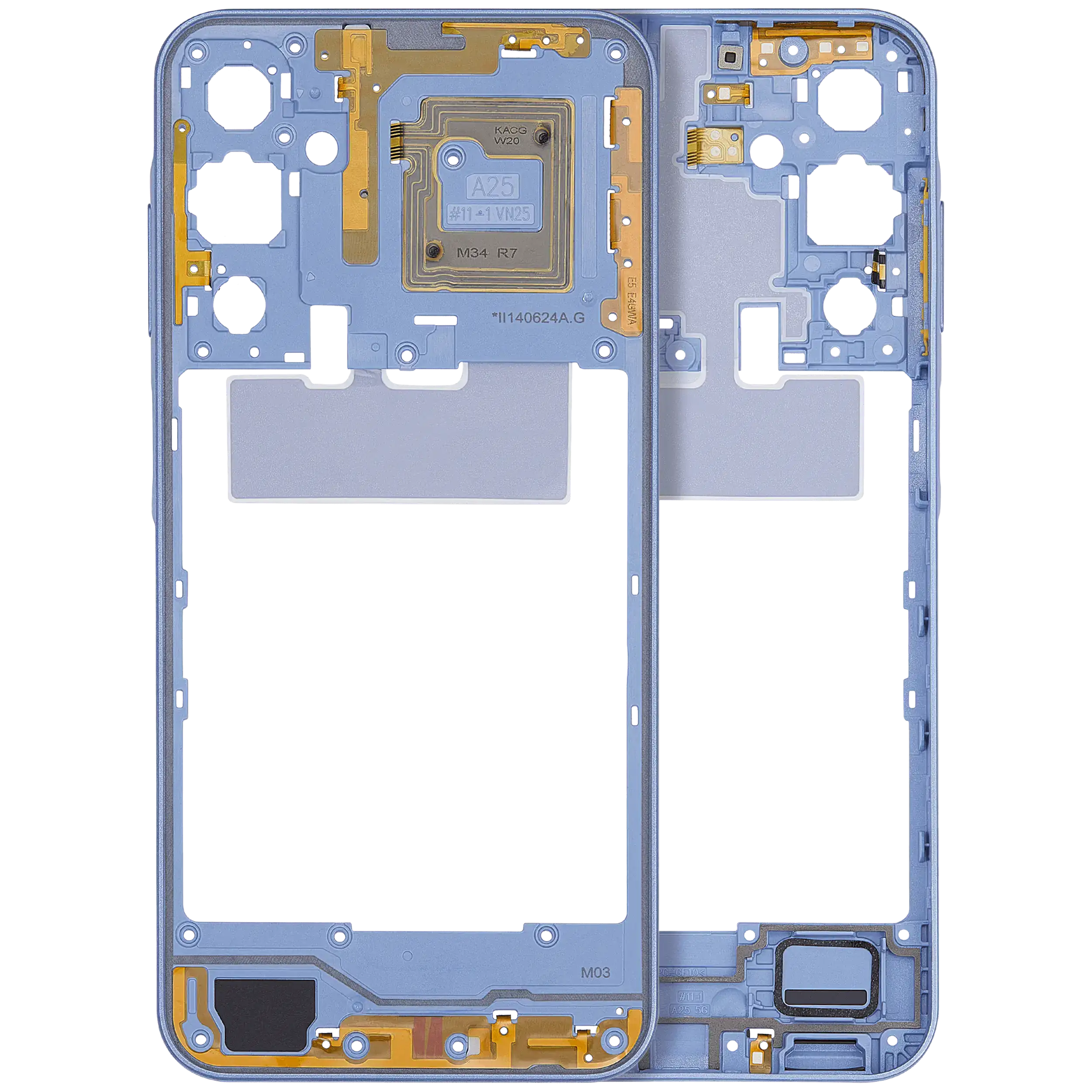 Mid-Frame Housing For Samsung Galaxy A25 5G (A256 / 2023) (Optimistic Blue)