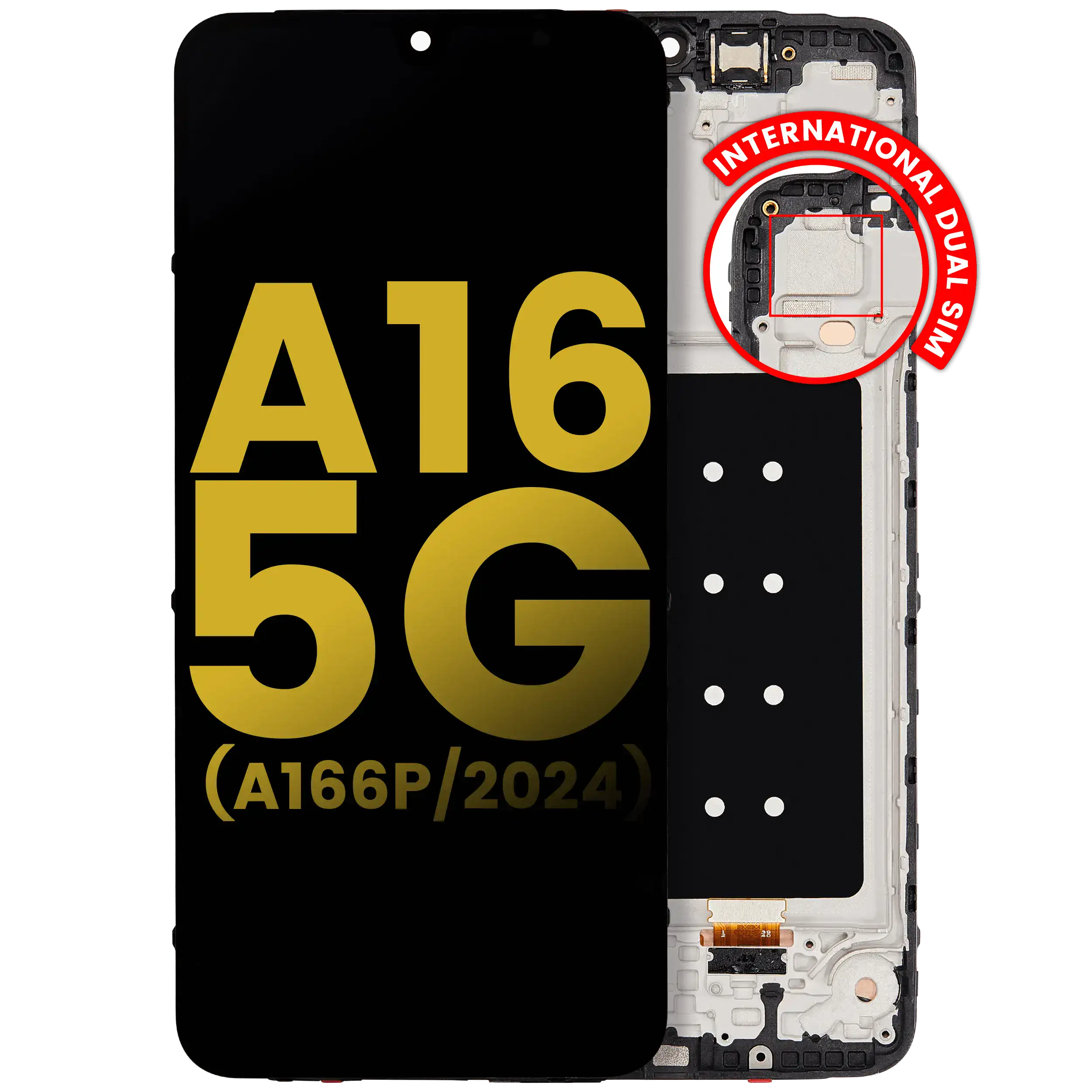 OLED Assembly With Frame For Samsung Galaxy A16 5G (A166P / 2024) (International Dual SIM) (Refurbished) (All Colors)