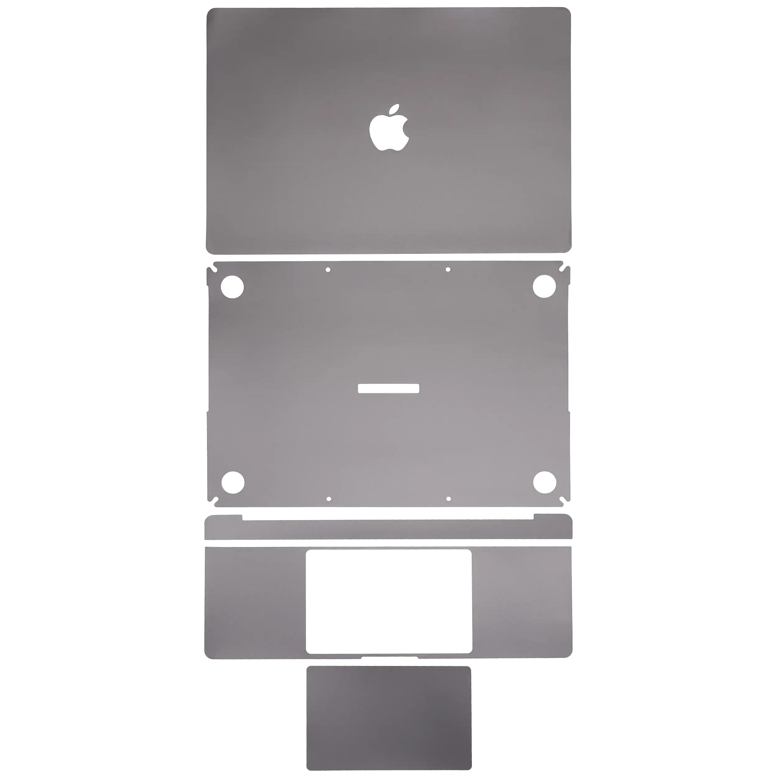 4in1 (Top, Bottom, Keyboard, Trackpad) Skin For MacBook Pro 16" A2485 (2021)  Pro /  Max  () (Gray)