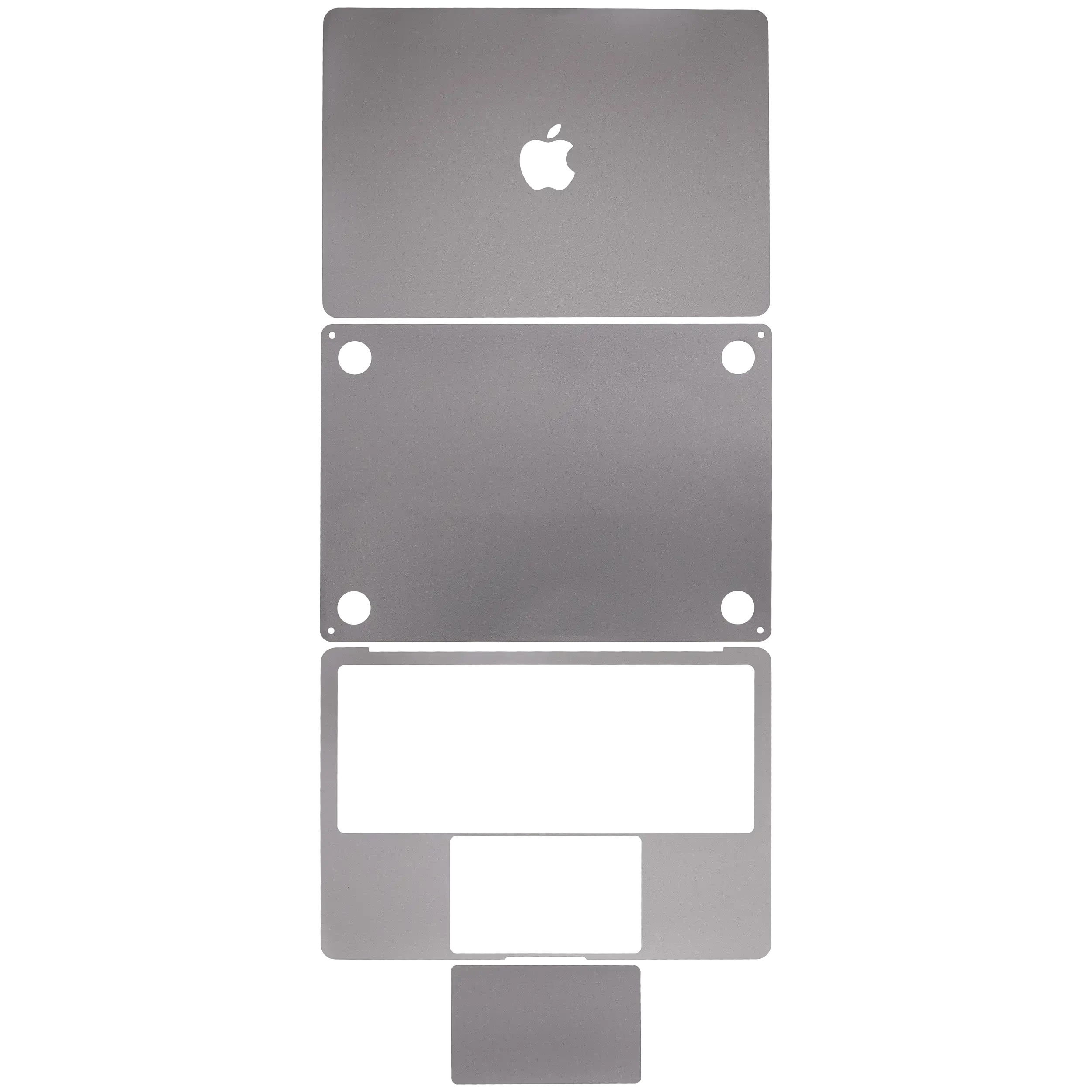 4in1 (Top, Bottom, Keyboard, Trackpad) Skin For MacBook Air 13" (A2681 / Mid 2022)  (M2) (Gray)