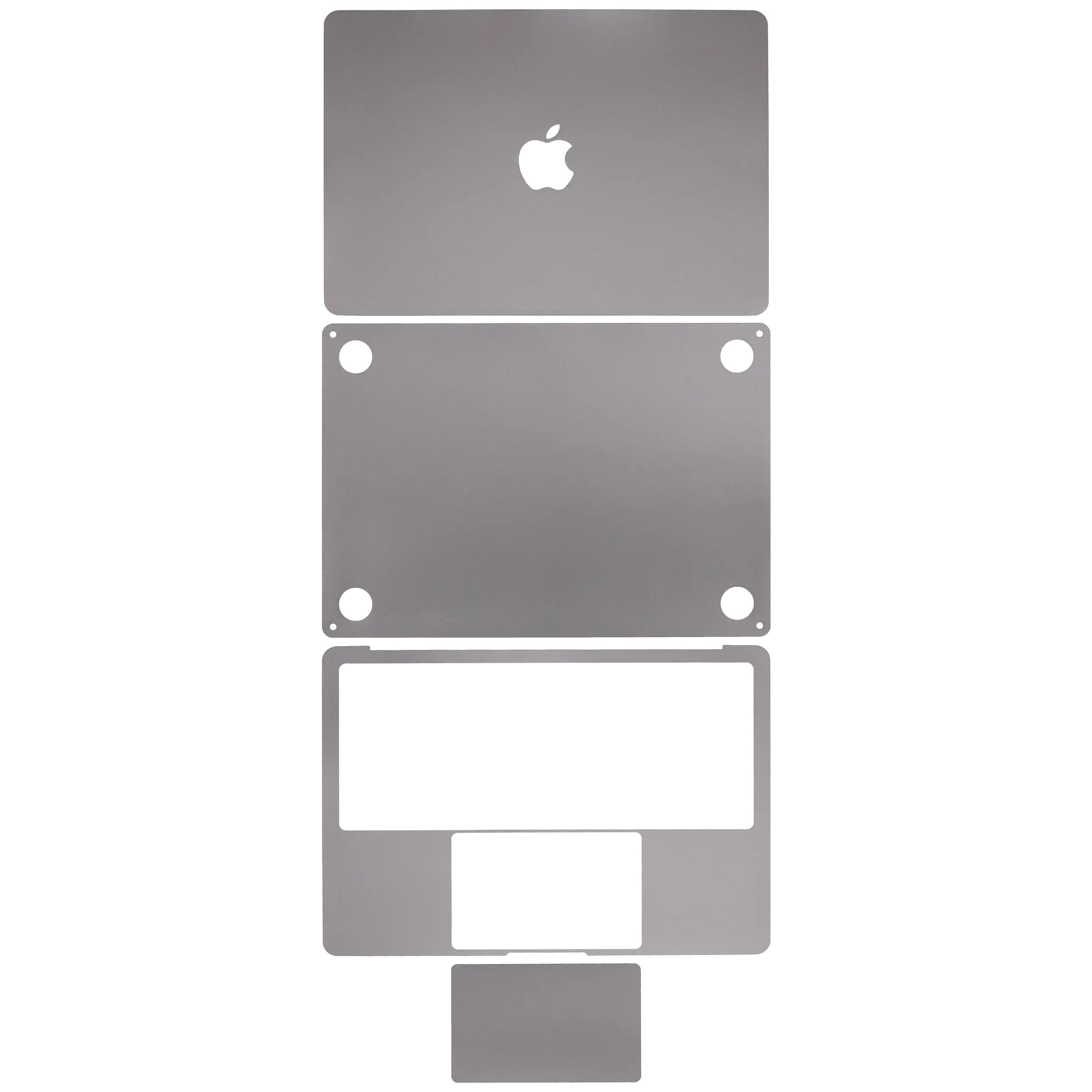 4in1 (Top, Bottom, Keyboard, Trackpad) Skin For MacBook Air 13" (A3113 / 2024) (M3) (Gray)