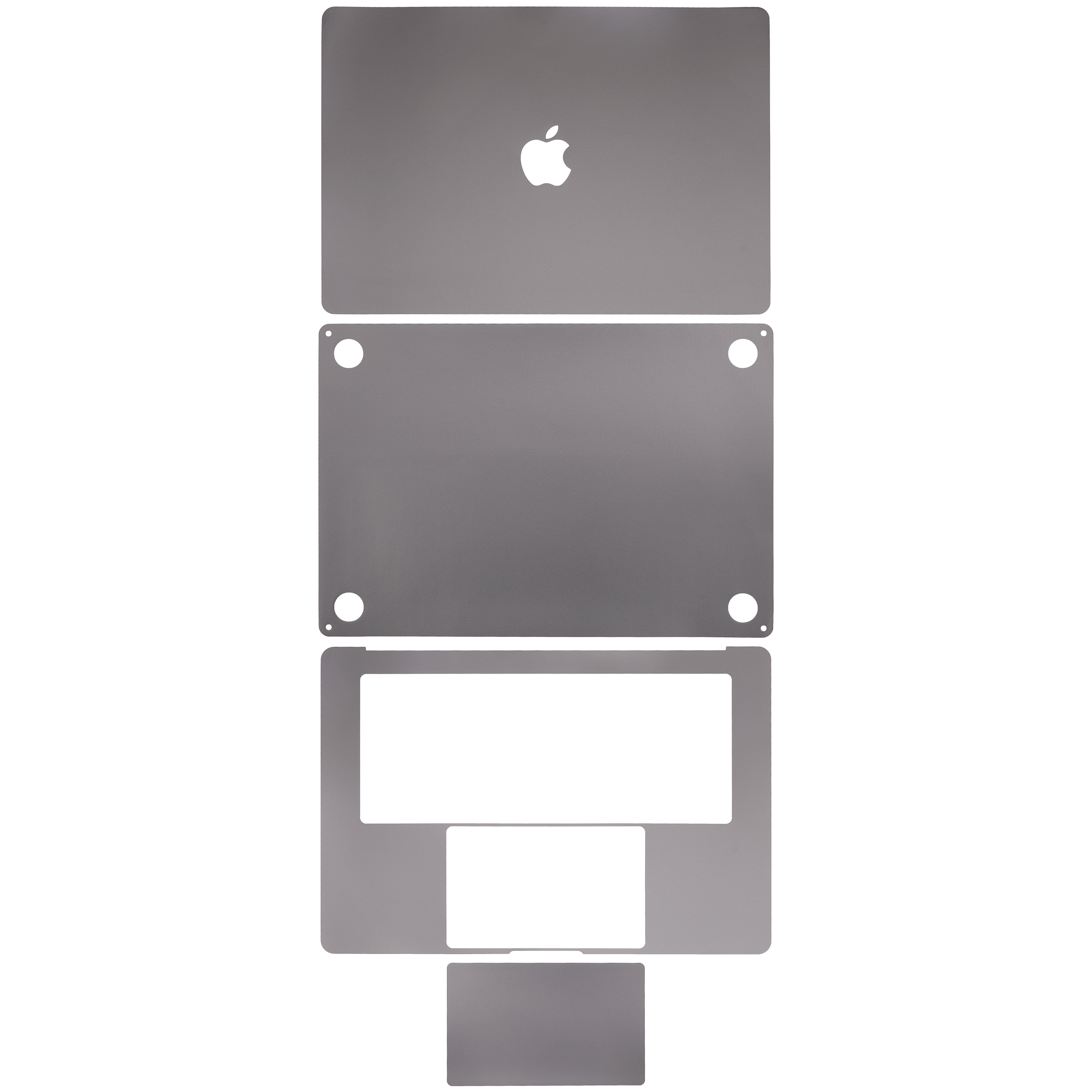 4in1 (Top, Bottom, Keyboard, Trackpad) Skin For Macbook Air 15" (A2941 / Mid 2023) (M2) (Gray)