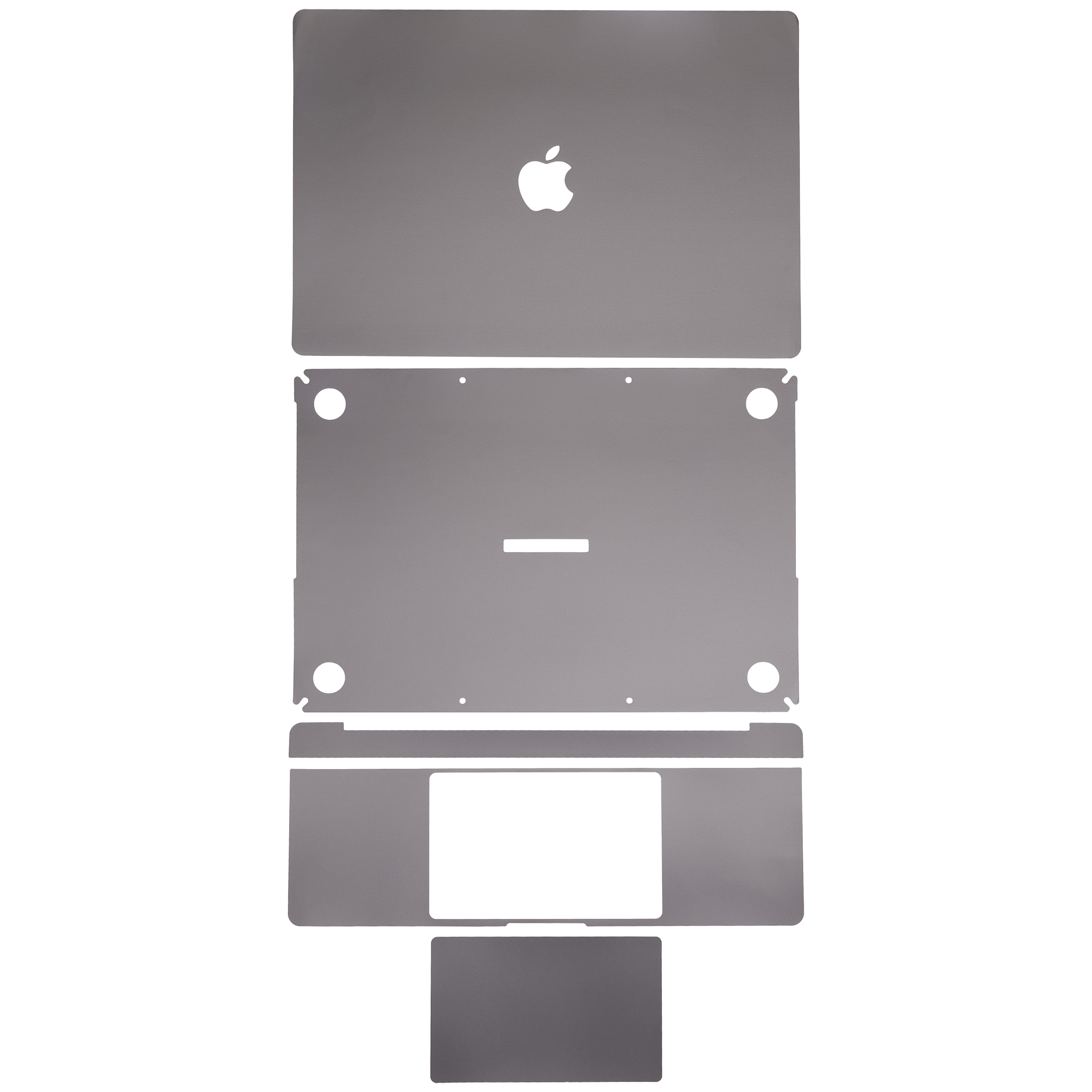 4in1 (Top, Bottom, Keyboard, Trackpad) Skin For MacBook Pro 16" (A2780 / Late 2023) (M2) (Gray)