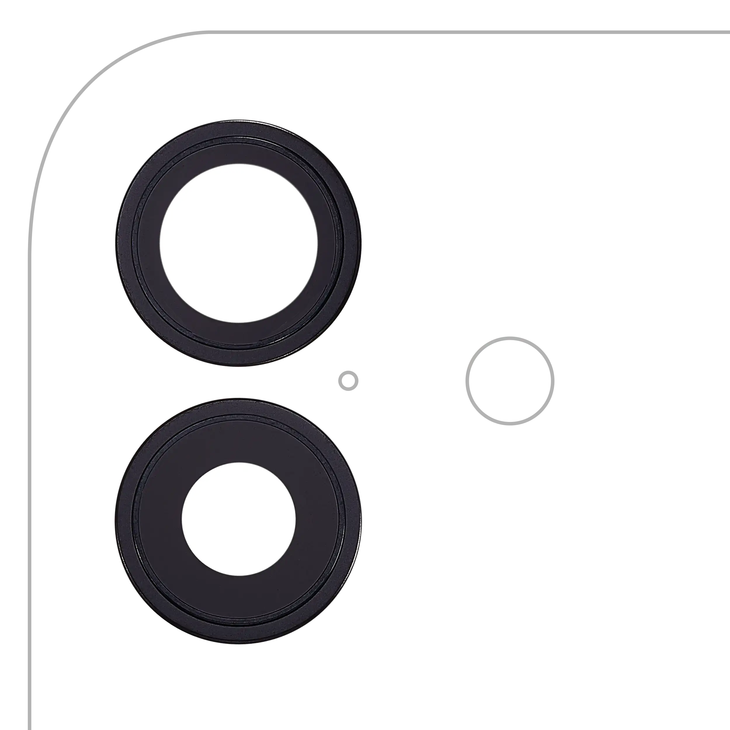 Back Camera Lens With Bracket & Bezel For iPhone 17 (Premium) (Black)