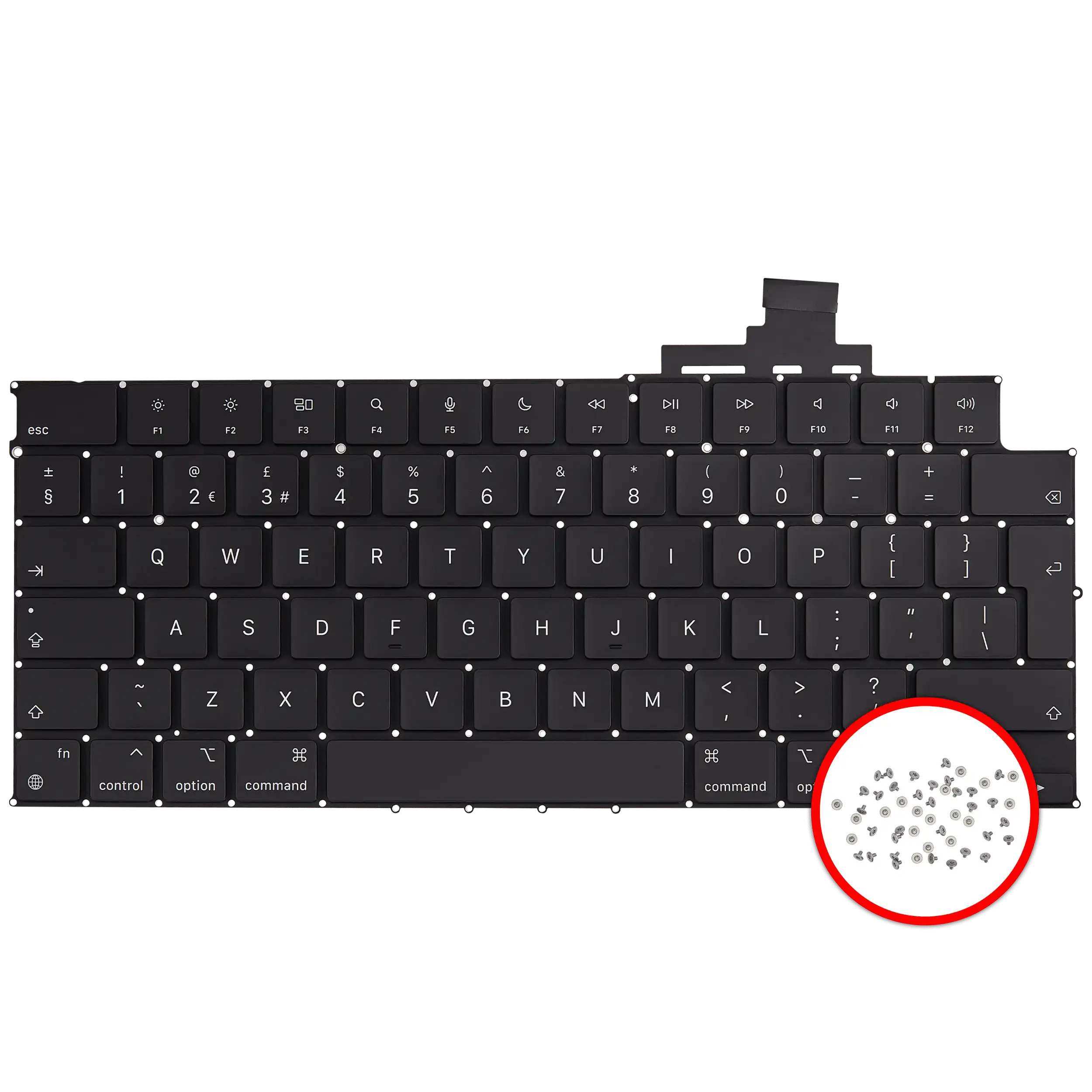 Keyboard W/ Backlight & Screws For MacBook Air 13" (A2681 / Mid 2022) (UK English)