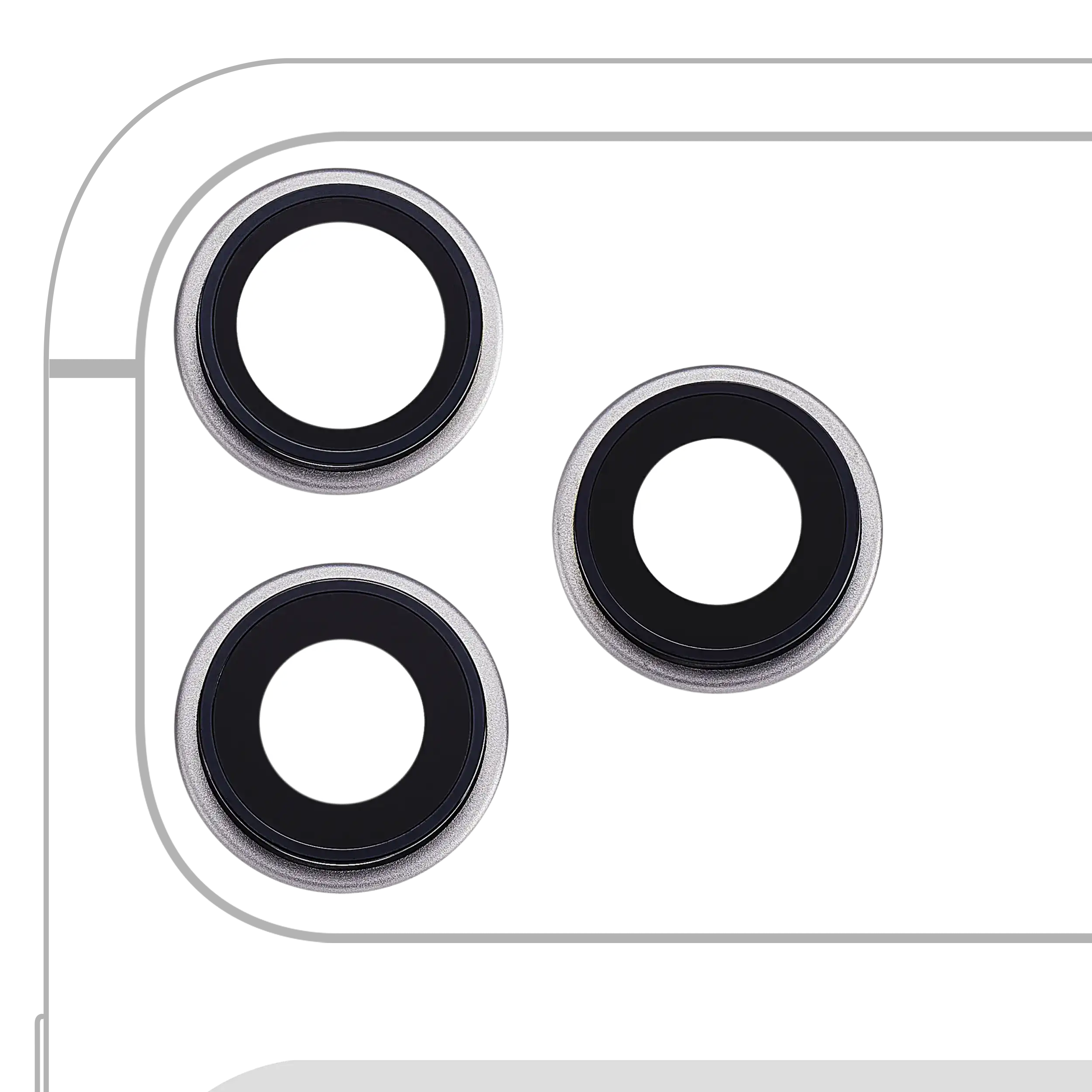 Back Camera Lens With Bracket & Bezel For iPhone 17 Pro/ 17 Pro Max (Premium) (Silver)