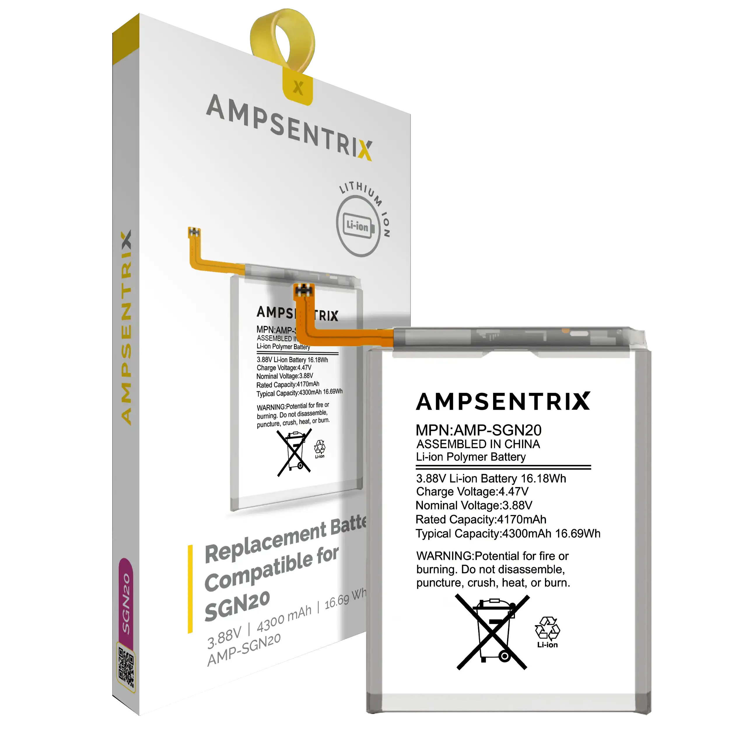 Replacement Battery For Samsung Galaxy Note 20 (AmpSentrix Pro)