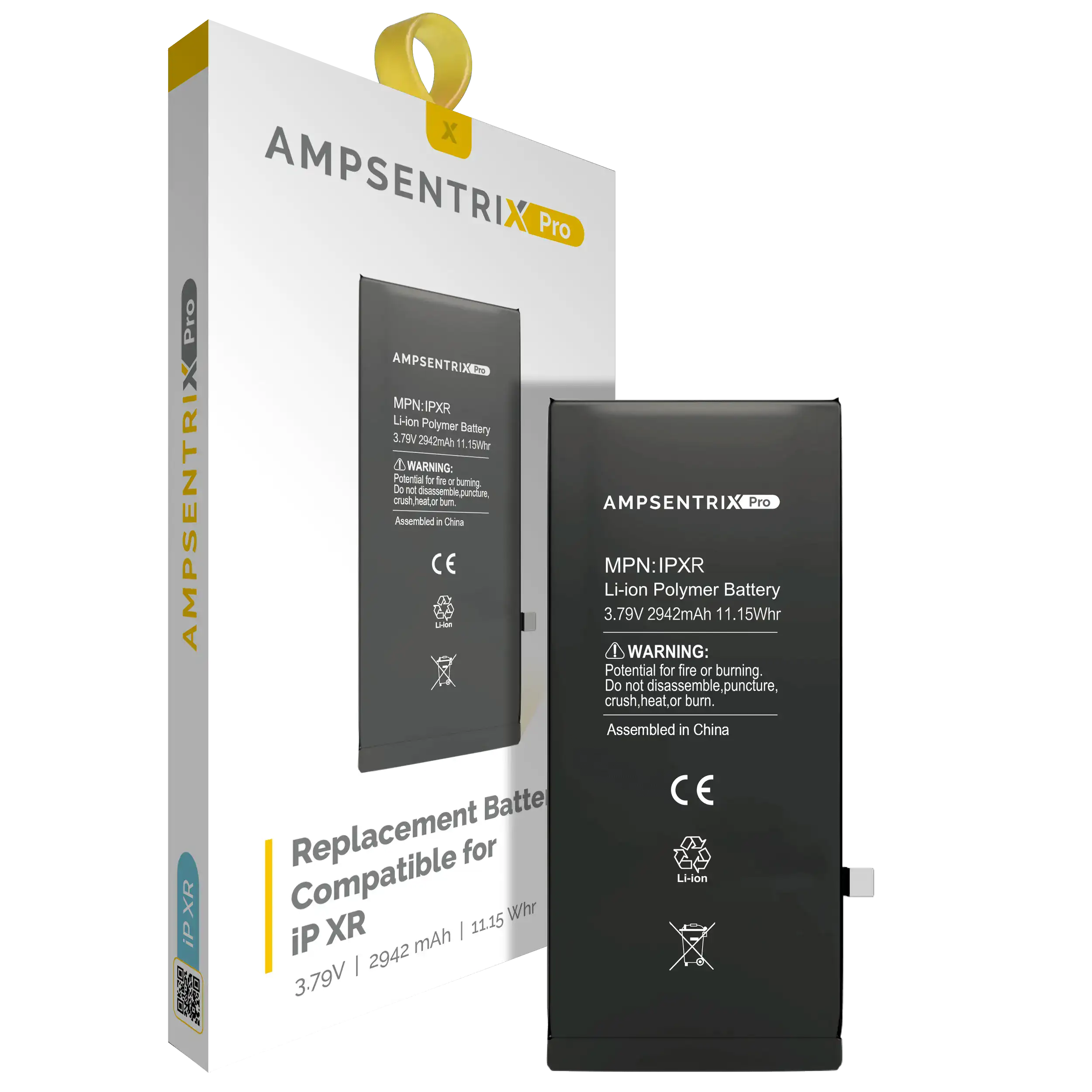 Replacement Battery For iPhone XR (AmpSentrix Pro)