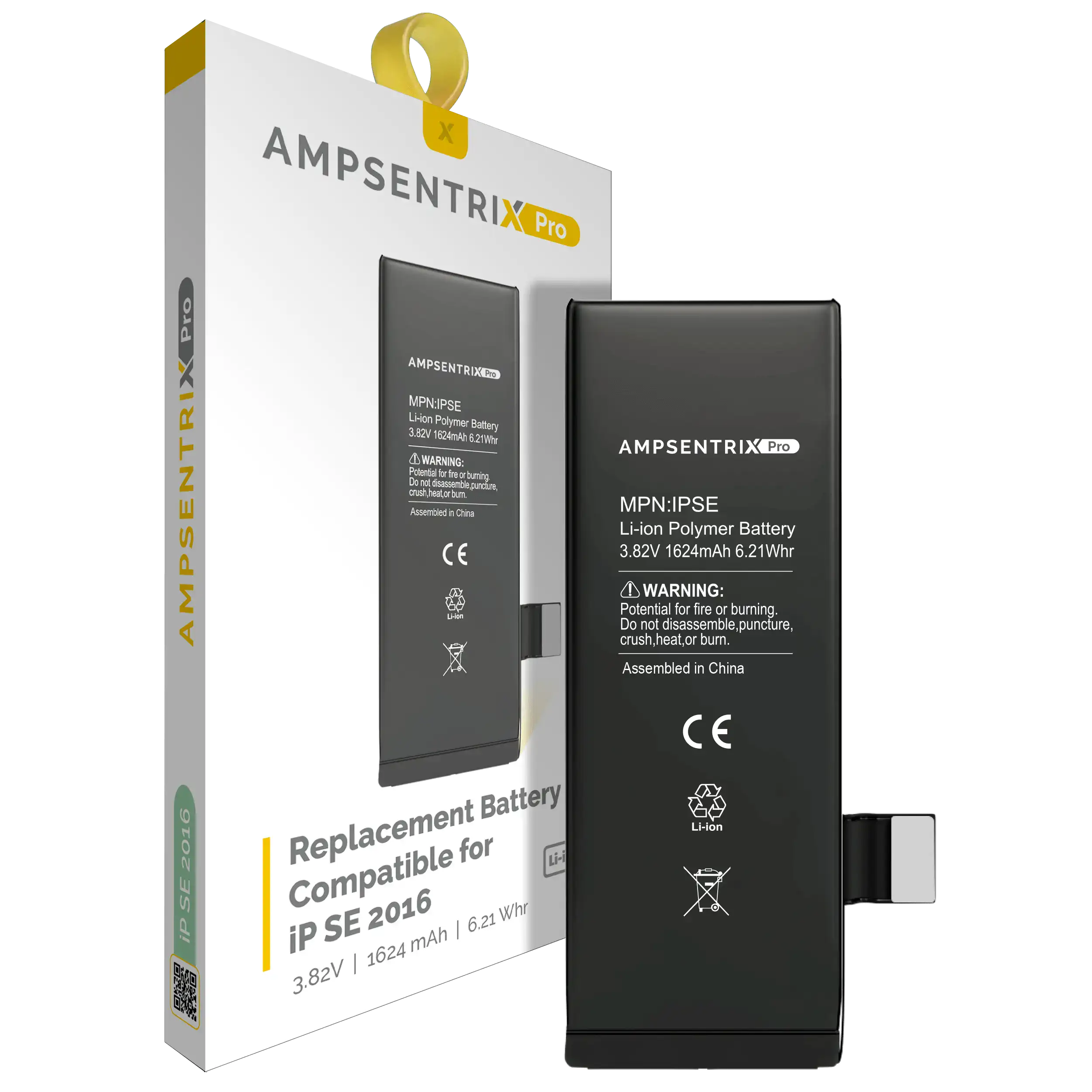 Replacement Battery For iPhone SE (2016) (AmpSentrix Pro)