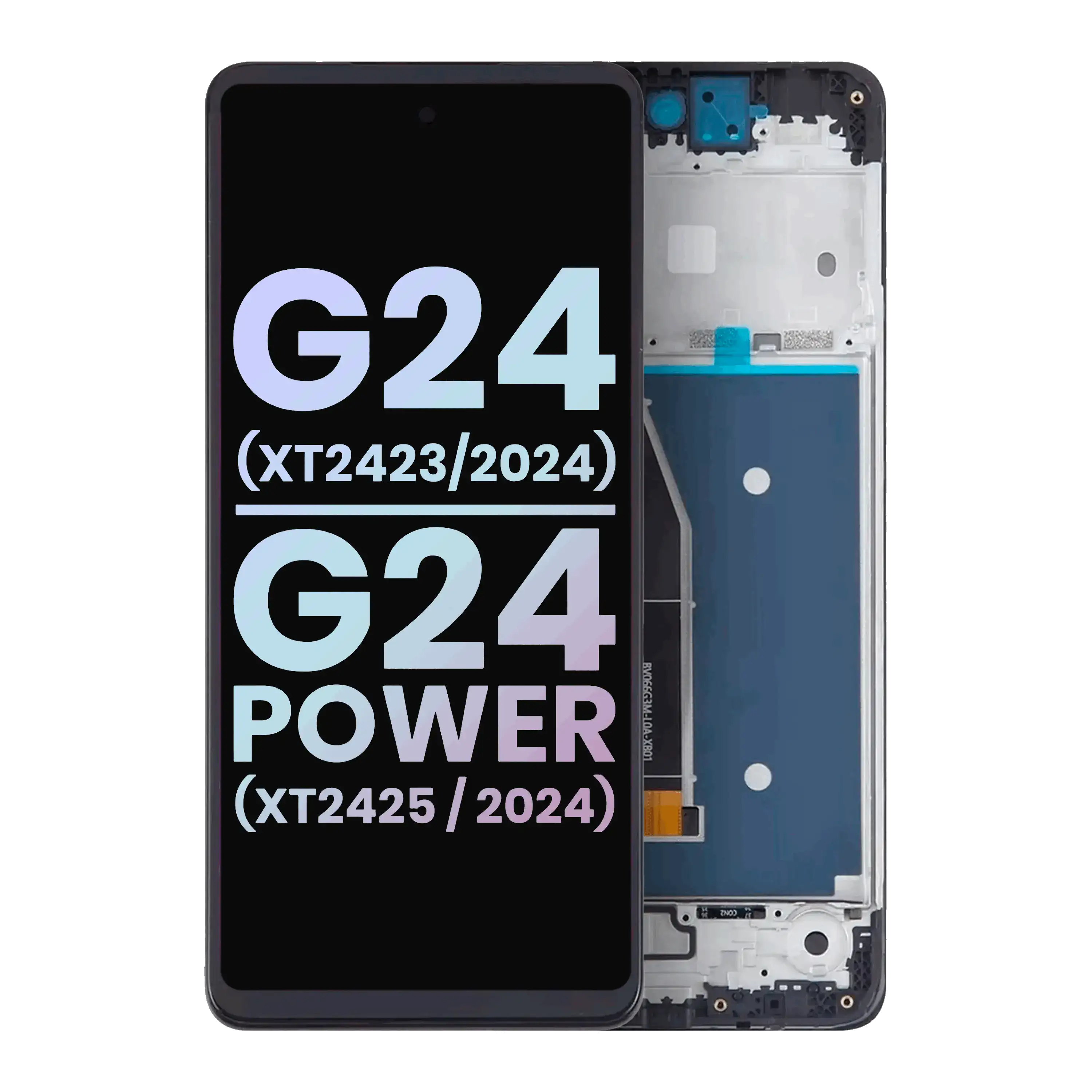 LCD Assembly With Frame For Motorola Moto G24 (XT2423 / 2024) / G24 Power (XT2425-1 / 2024) (Genuine OEM) (All Colors)