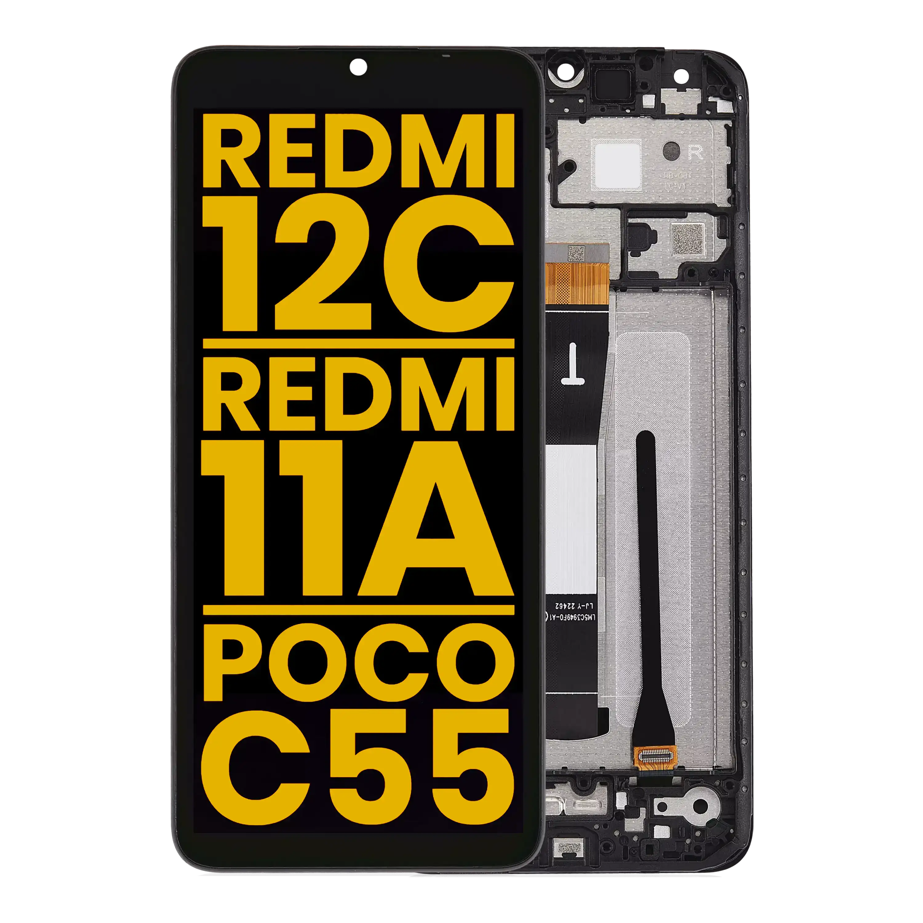 LCD Assembly With Frame For Xiaomi Redmi 12C / Redmi 11A / Poco C55 (Refurbished) (All Colors)