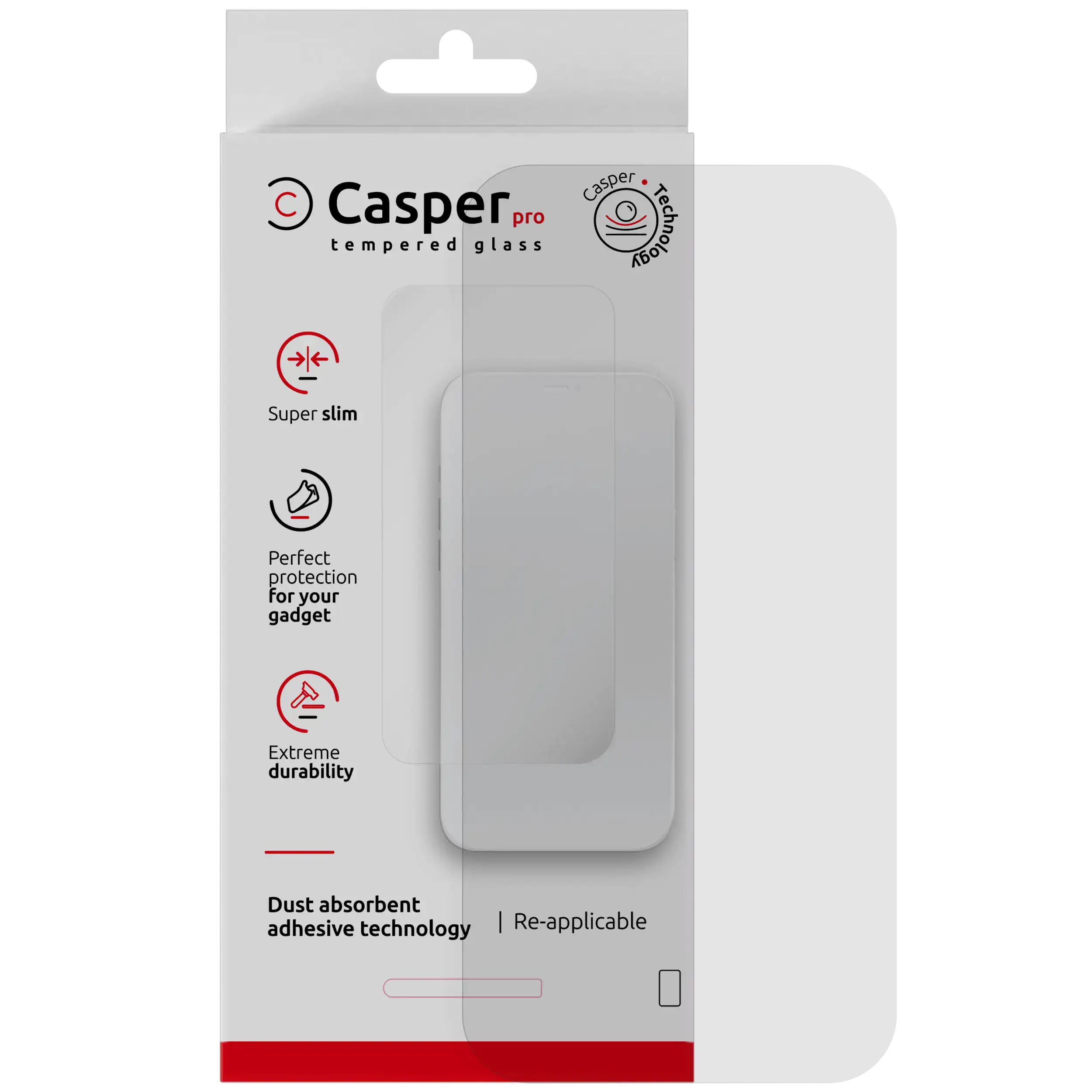 Casper Pro Tempered Glass For iPhone Air (Retail Pack) (Clear)