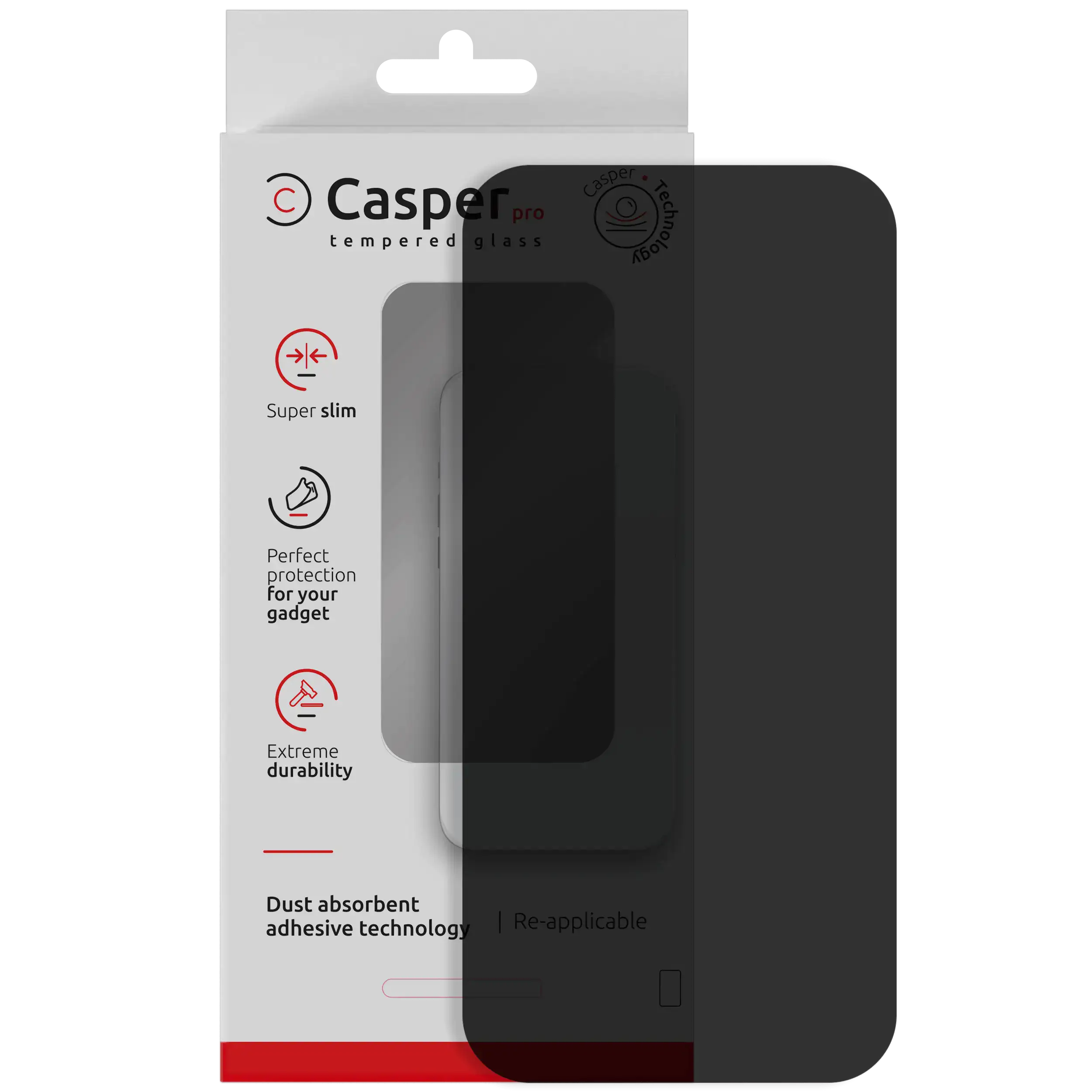 Casper Pro Tempered Glass For iPhone Air (Retail Pack) (Privacy)