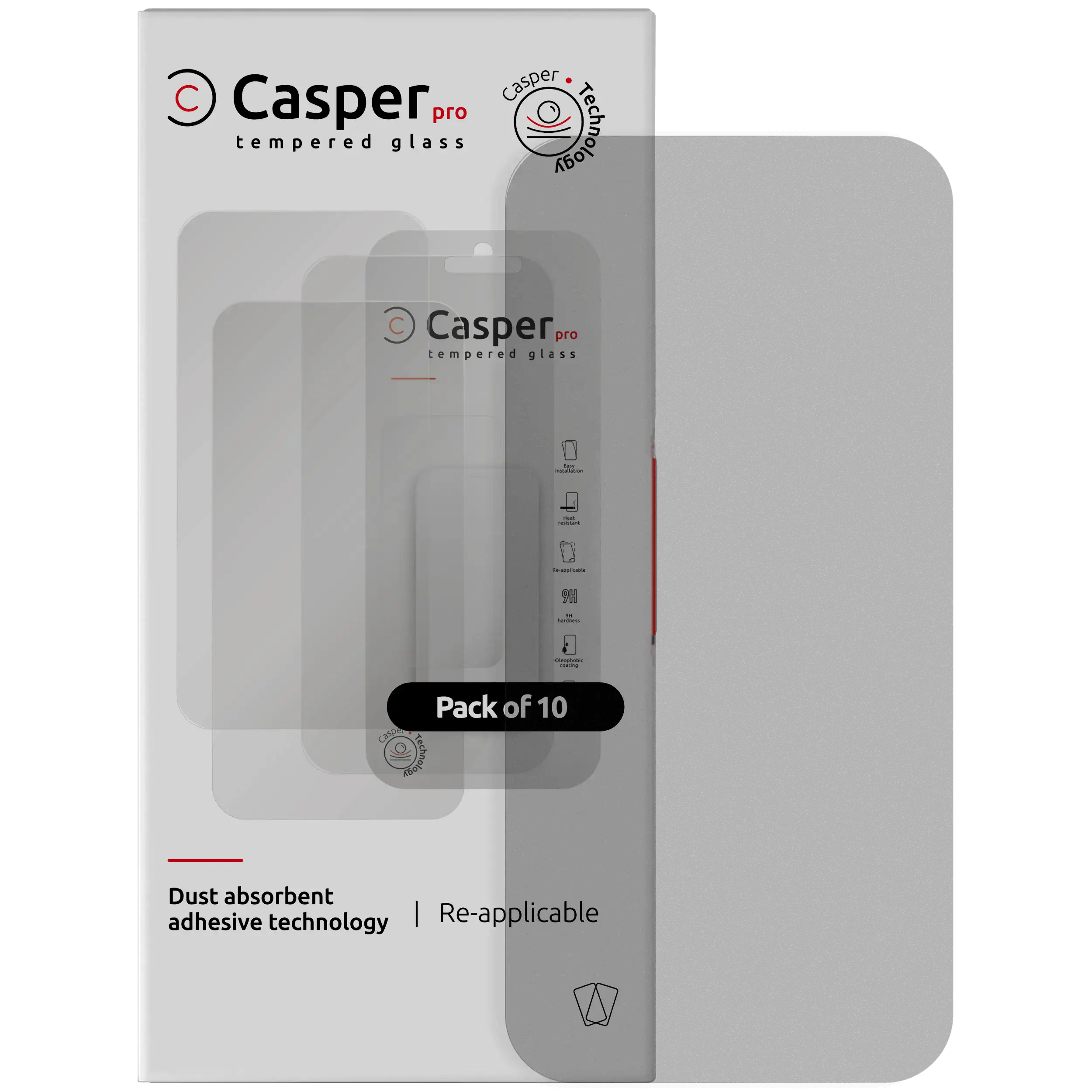 Casper Pro Tempered Glass For iPhone Air (10 Pack) (Matte)