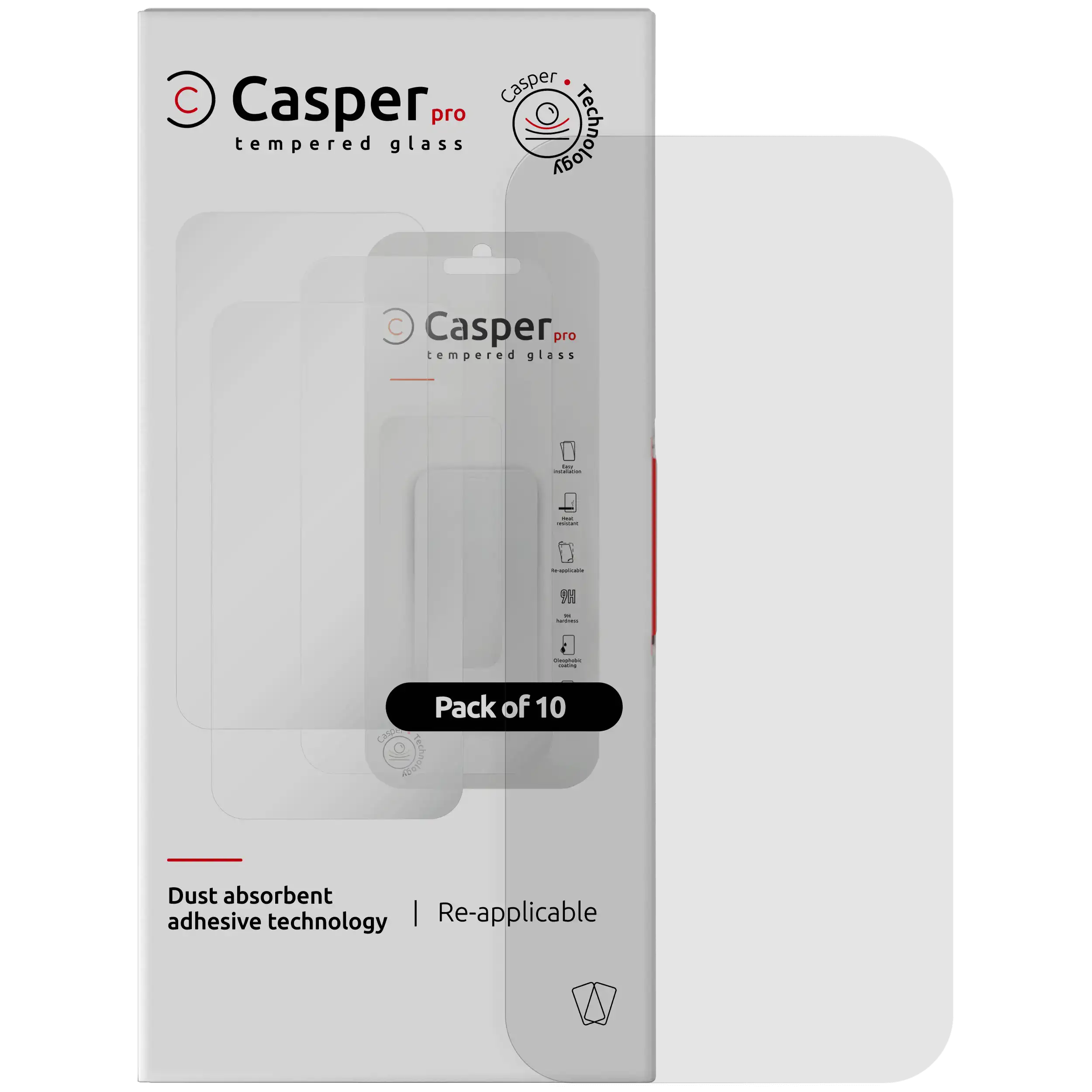 Casper Pro Tempered Glass For iPhone Air (10 Pack) (Clear)
