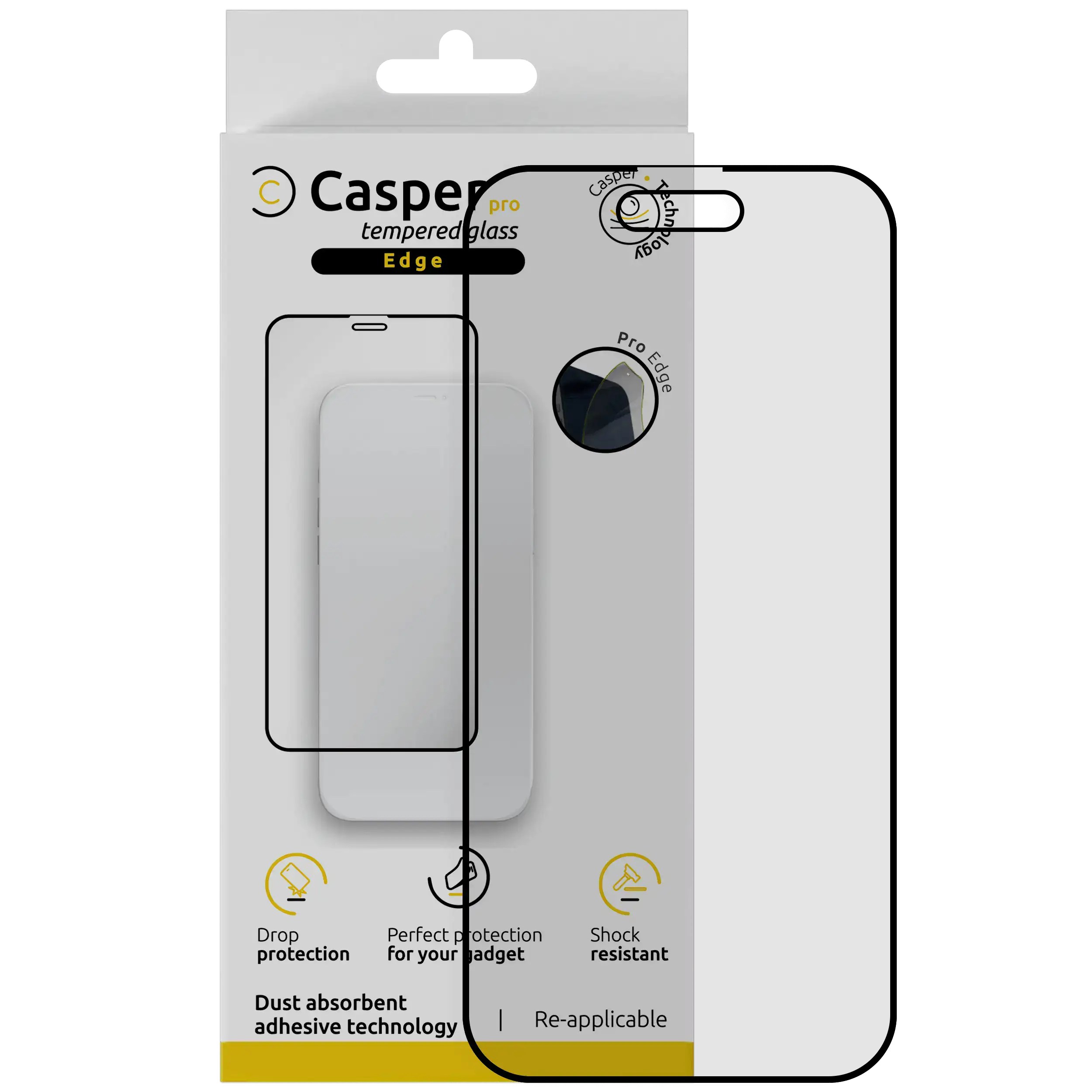 Casper Pro Edge Tempered Glass For iPhone Air (Retail Pack) (Clear)