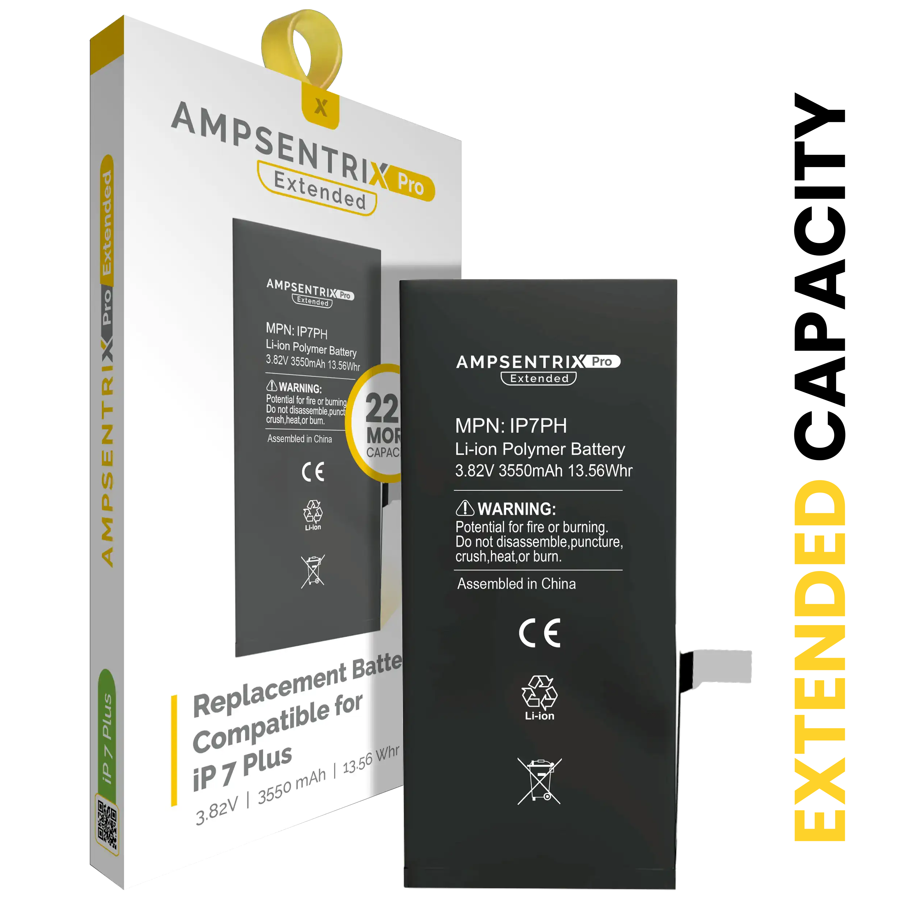 Replacement Battery For iPhone 7 Plus (AmpSentrix Pro Extended)
