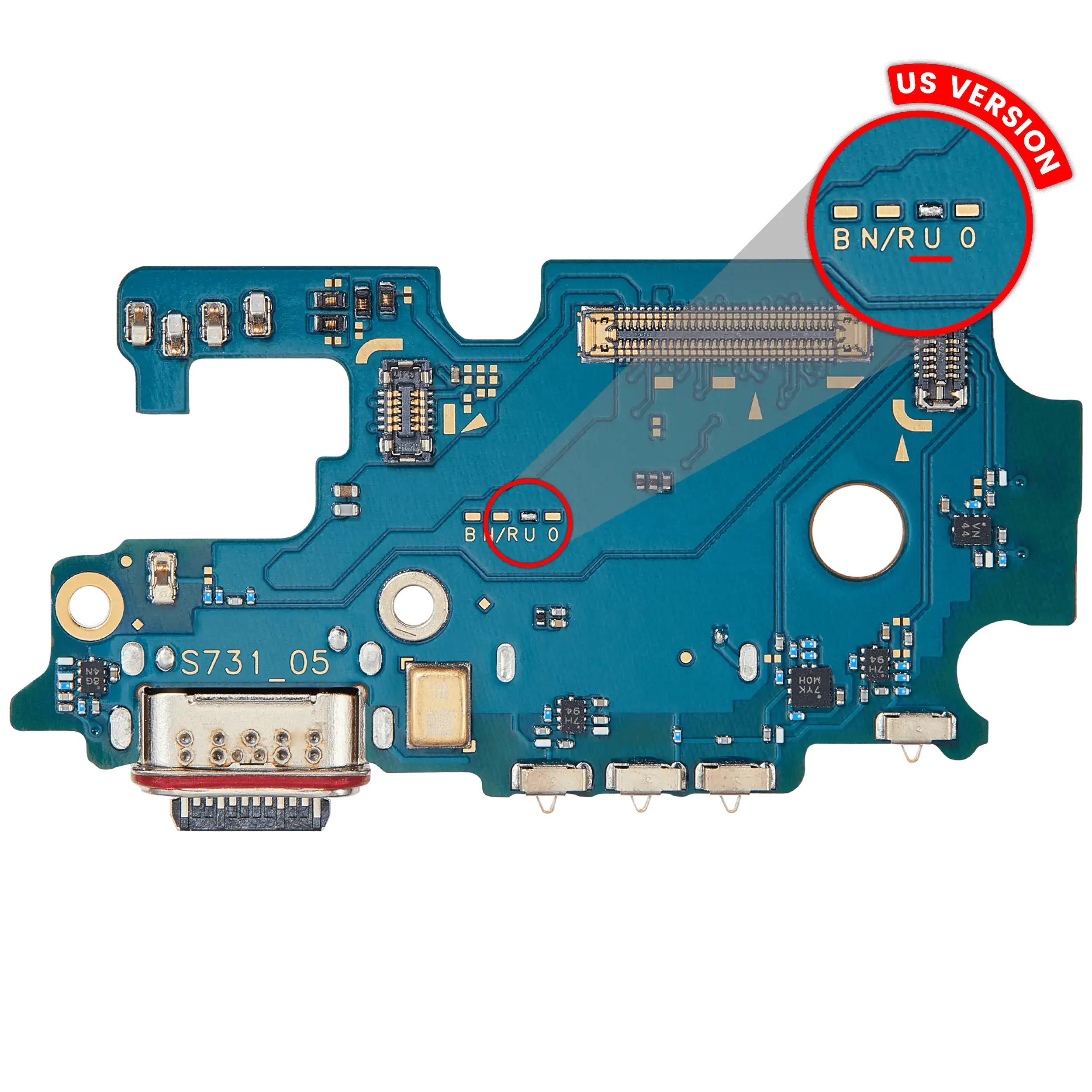 Charging Port Board With Sim Card Reader For Samsung Galaxy S25 FE 5G (S731U) (US Version) (Premium)